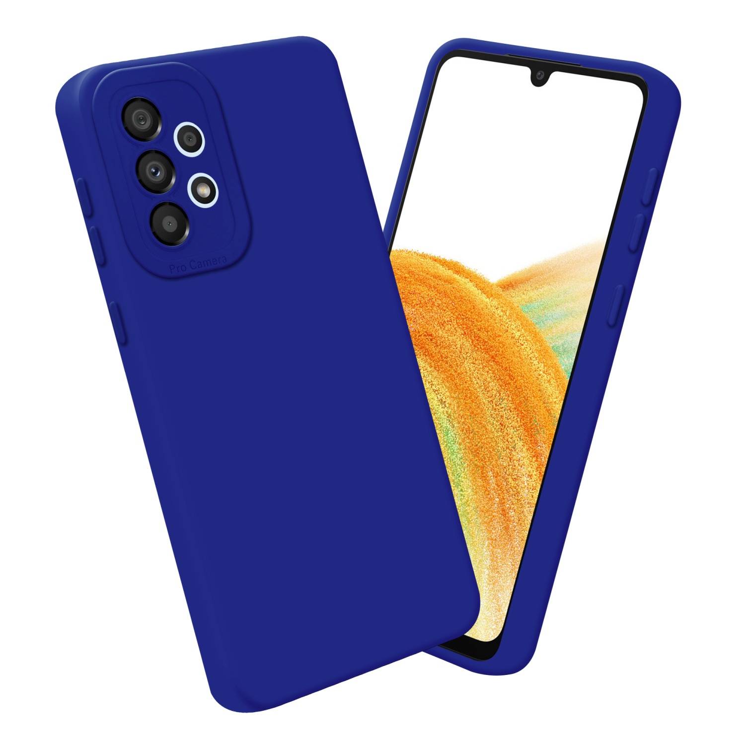 Cadorabo Hülle für Samsung Galaxy A52 (4G / 5G) / A52s Schutz Hülle in Blau TPU Silikon Etui Case Handyhülle