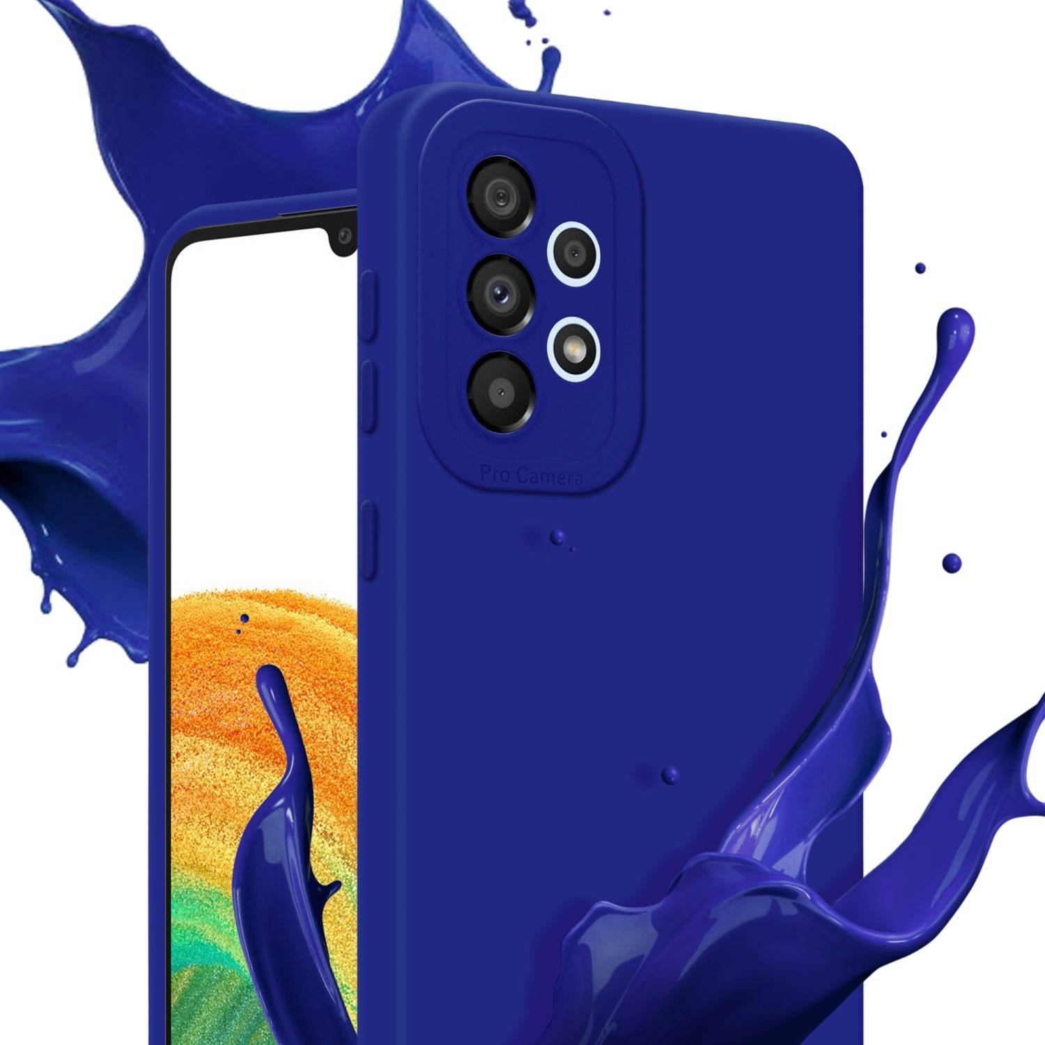 Cadorabo Hülle für Samsung Galaxy A52 (4G / 5G) / A52s Schutz Hülle in Blau TPU Silikon Etui Case Handyhülle