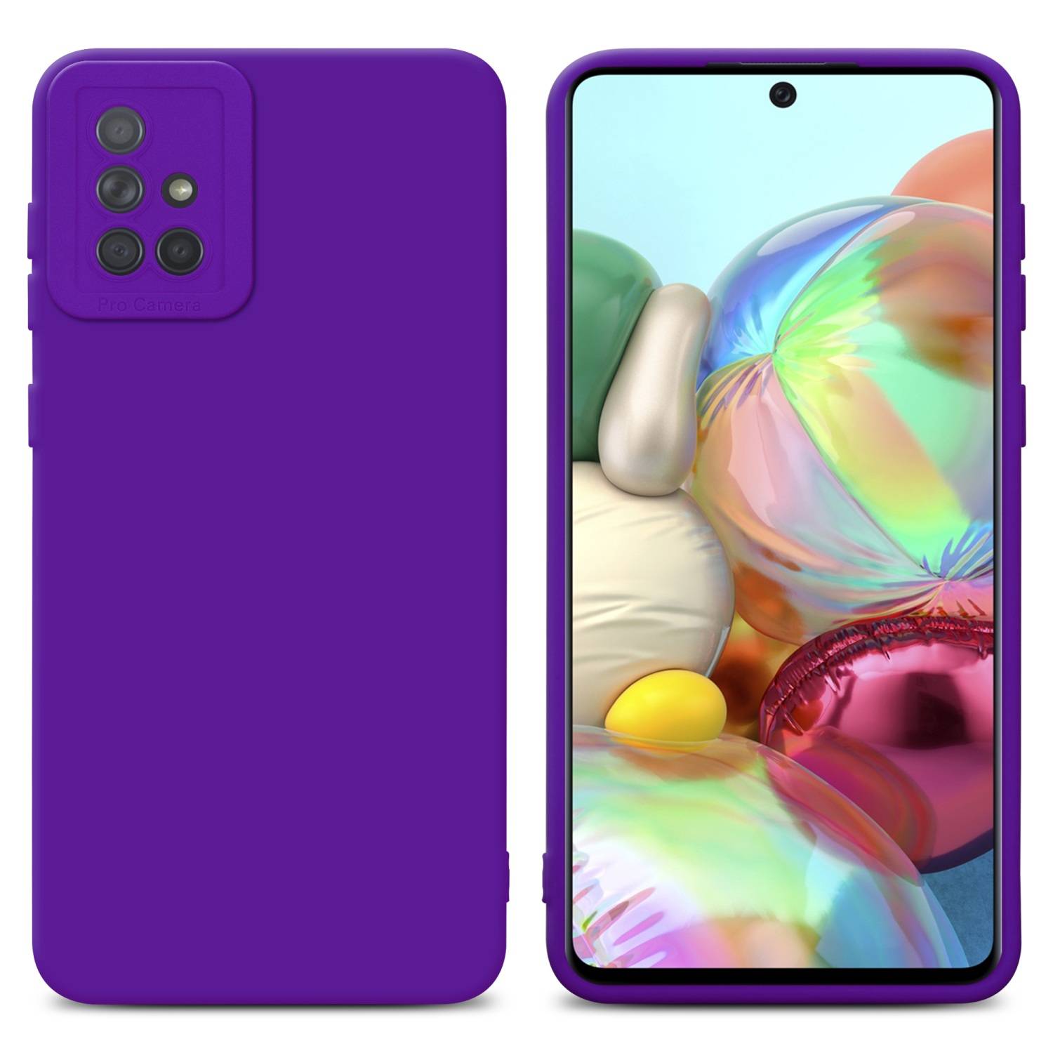 Cadorabo Hülle für Samsung Galaxy A71 4G Schutz Hülle in Lila TPU Silikon Etui Case Handyhülle