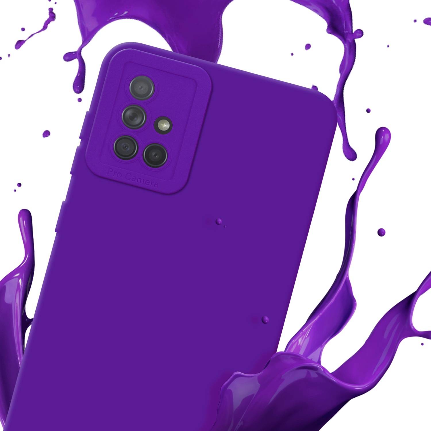 Cadorabo Hülle für Samsung Galaxy A71 4G Schutz Hülle in Lila TPU Silikon Etui Case Handyhülle
