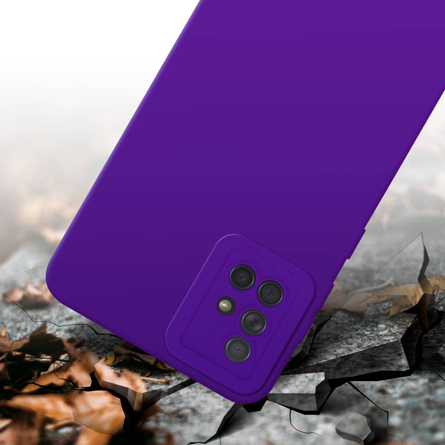 Cadorabo Hülle für Samsung Galaxy A71 4G Schutz Hülle in Lila TPU Silikon Etui Case Handyhülle