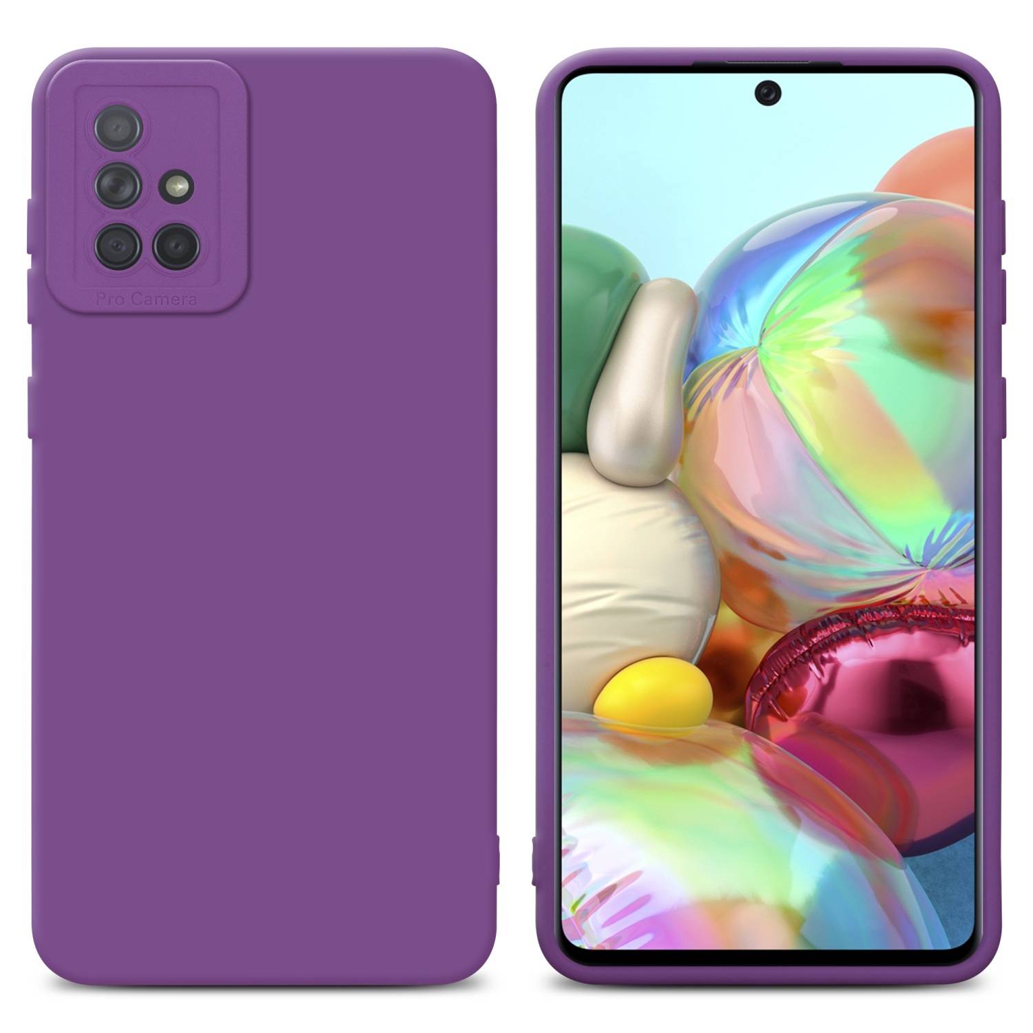 Cadorabo Hülle für Samsung Galaxy A71 4G Schutz Hülle in Lila TPU Silikon Etui Case Handyhülle