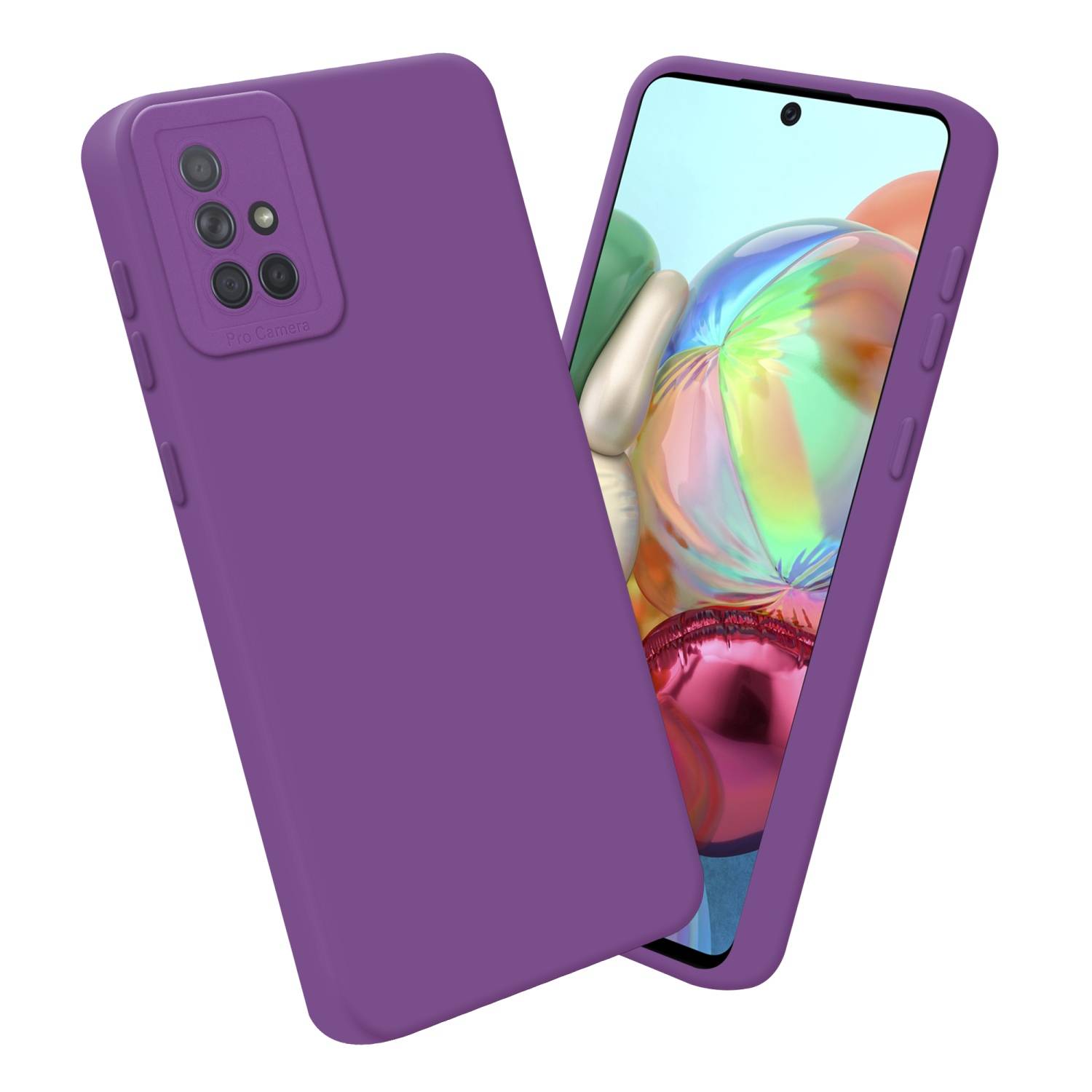 Cadorabo Hülle für Samsung Galaxy A71 4G Schutz Hülle in Lila TPU Silikon Etui Case Handyhülle