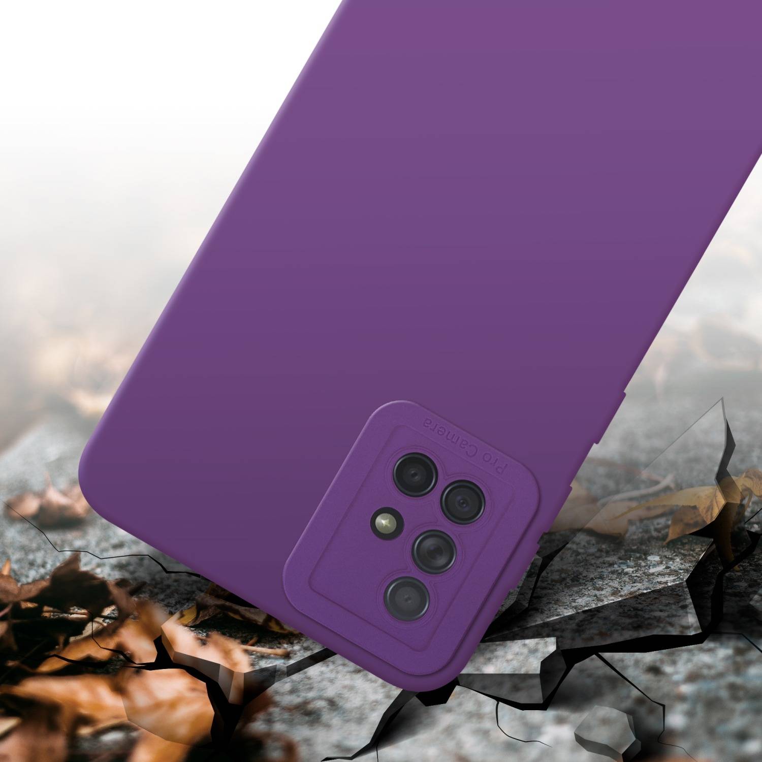 Cadorabo Hülle für Samsung Galaxy A71 4G Schutz Hülle in Lila TPU Silikon Etui Case Handyhülle