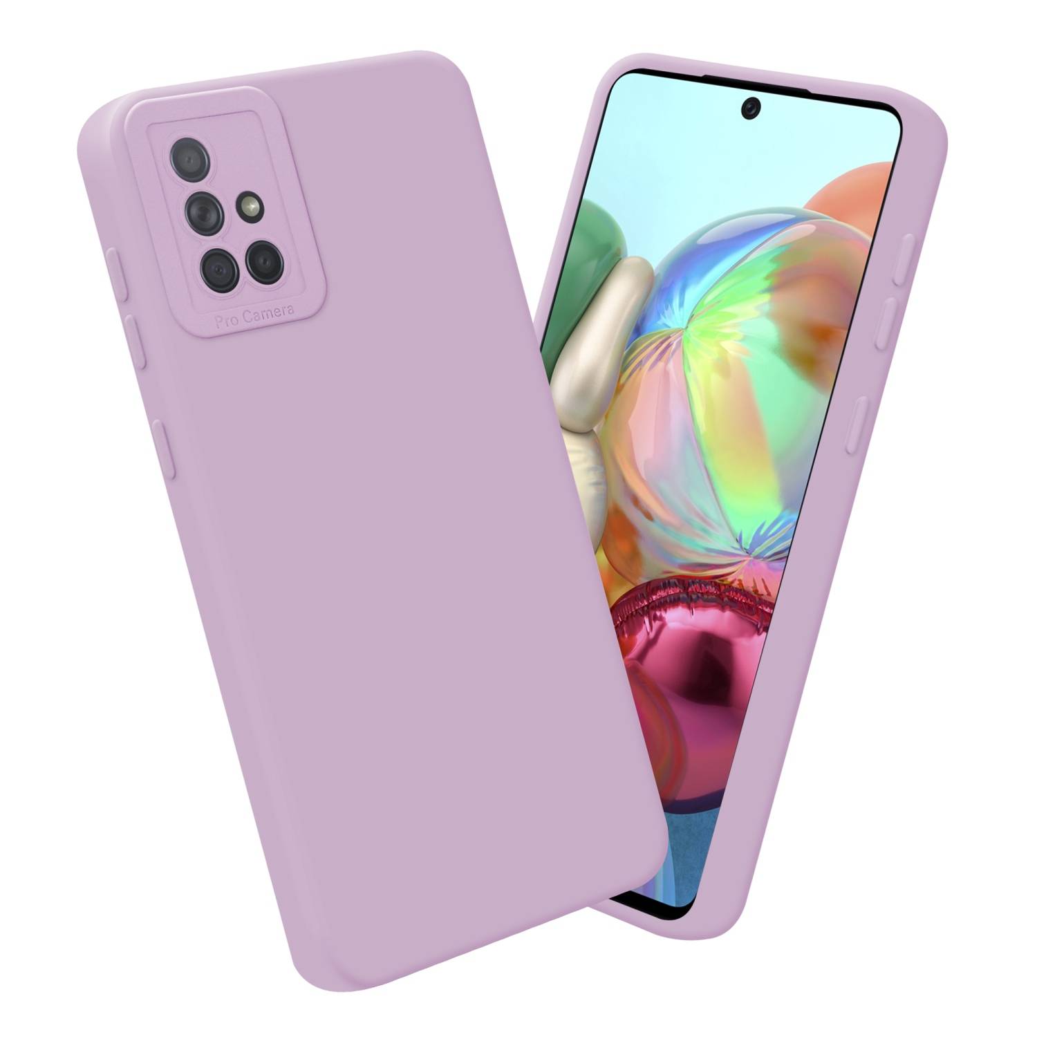 Cadorabo Hülle für Samsung Galaxy A71 4G Schutz Hülle in Rosa TPU Silikon Etui Case Handyhülle