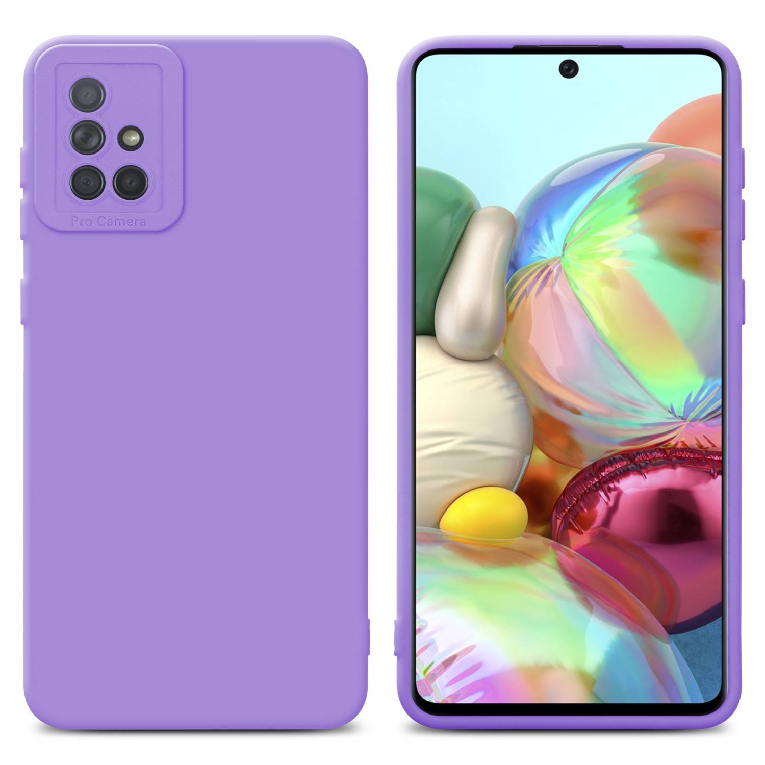 Cadorabo Hülle für Samsung Galaxy A71 4G Schutz Hülle in Lila TPU Silikon Etui Case Handyhülle