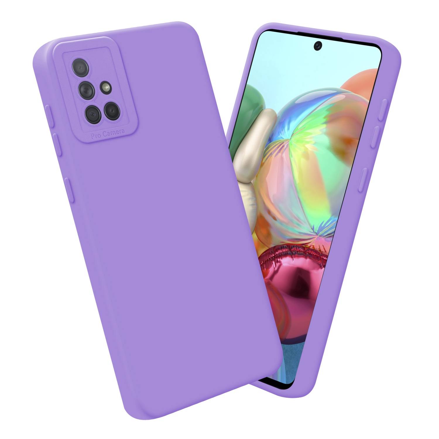 Cadorabo Hülle für Samsung Galaxy A71 4G Schutz Hülle in Lila TPU Silikon Etui Case Handyhülle