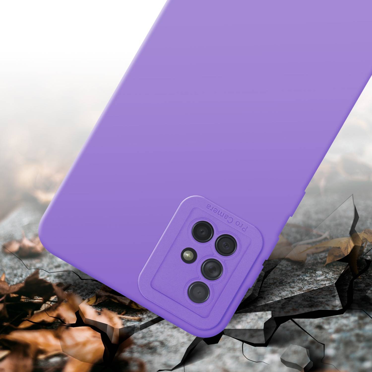 Cadorabo Hülle für Samsung Galaxy A71 4G Schutz Hülle in Lila TPU Silikon Etui Case Handyhülle