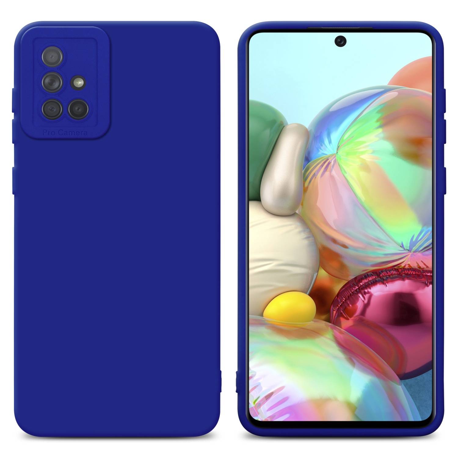 Cadorabo Hülle für Samsung Galaxy A71 4G Schutz Hülle in Blau TPU Silikon Etui Case Handyhülle