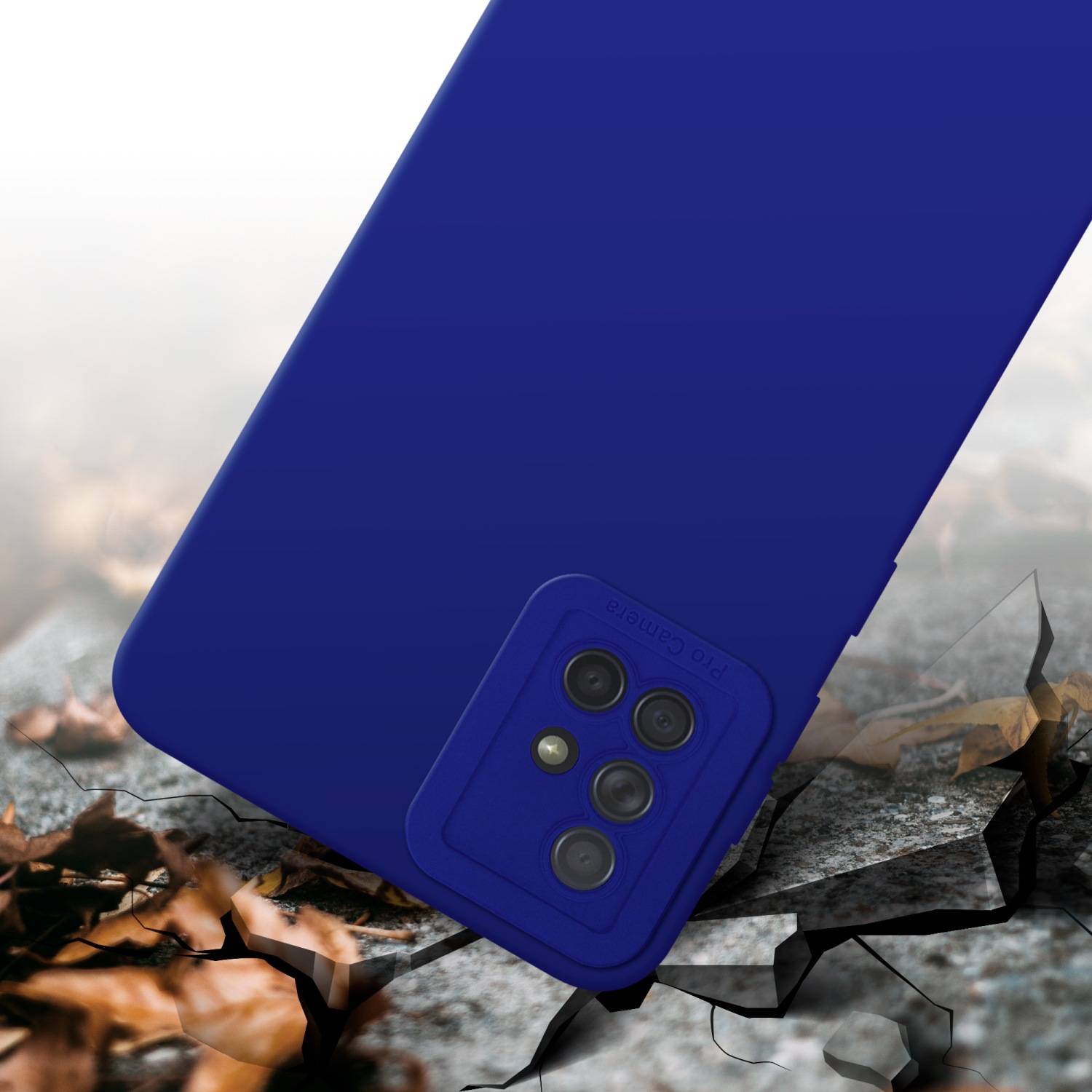 Cadorabo Hülle für Samsung Galaxy A71 4G Schutz Hülle in Blau TPU Silikon Etui Case Handyhülle