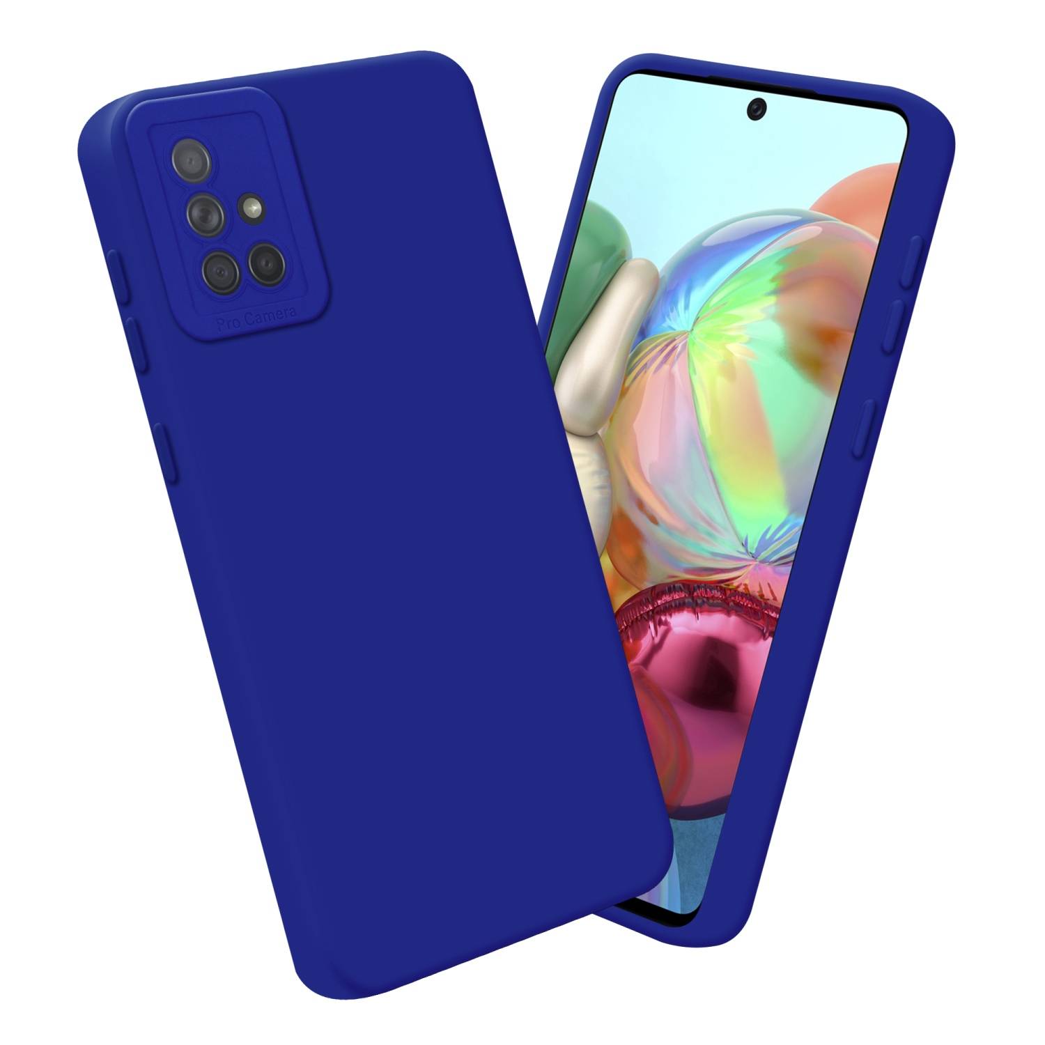 Cadorabo Hülle für Samsung Galaxy A71 4G Schutz Hülle in Blau TPU Silikon Etui Case Handyhülle