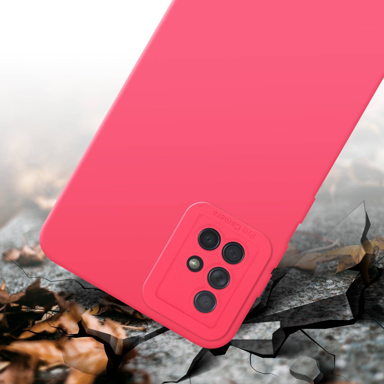 Cadorabo Hülle für Samsung Galaxy A71 4G Schutz Hülle in Rot TPU Silikon Etui Case Handyhülle