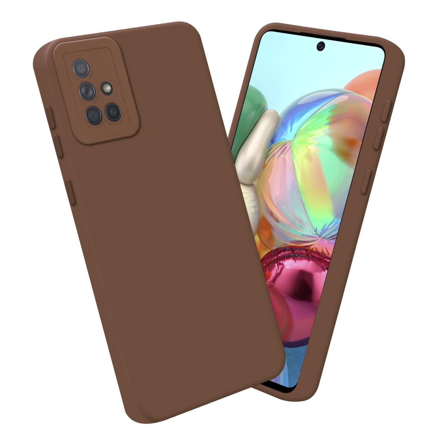 Cadorabo Hülle für Samsung Galaxy A71 4G Schutz Hülle in Braun TPU Silikon Etui Case Handyhülle