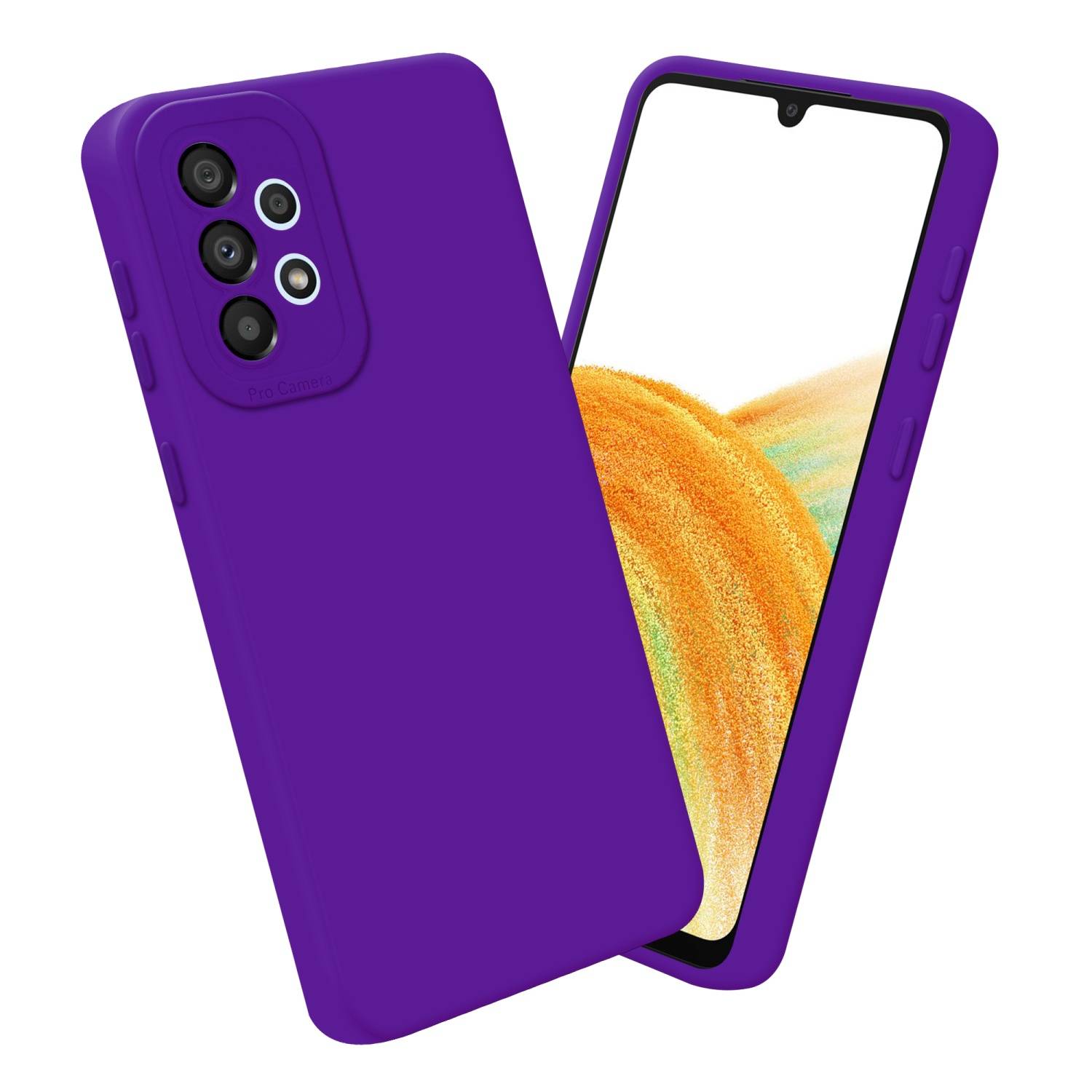 Cadorabo Hülle für Samsung Galaxy A72 4G / 5G Schutz Hülle in Lila TPU Silikon Etui Case Handyhülle