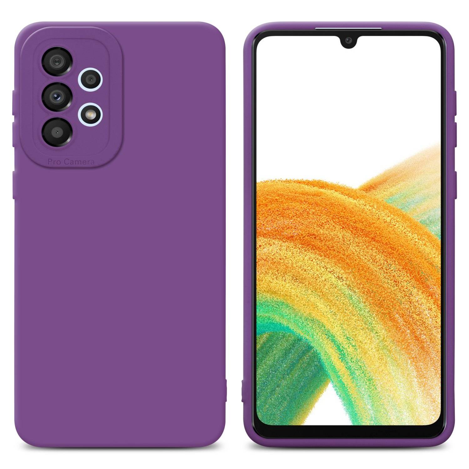 Cadorabo Hülle für Samsung Galaxy A72 4G / 5G Schutz Hülle in Lila TPU Silikon Etui Case Handyhülle