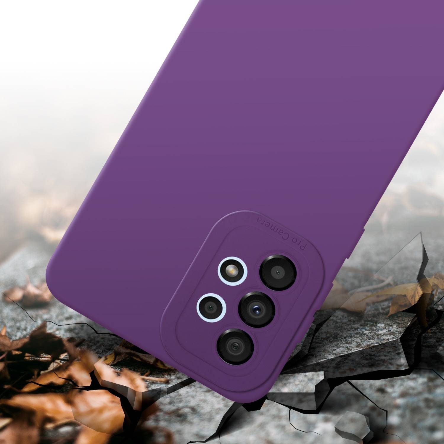 Cadorabo Hülle für Samsung Galaxy A72 4G / 5G Schutz Hülle in Lila TPU Silikon Etui Case Handyhülle