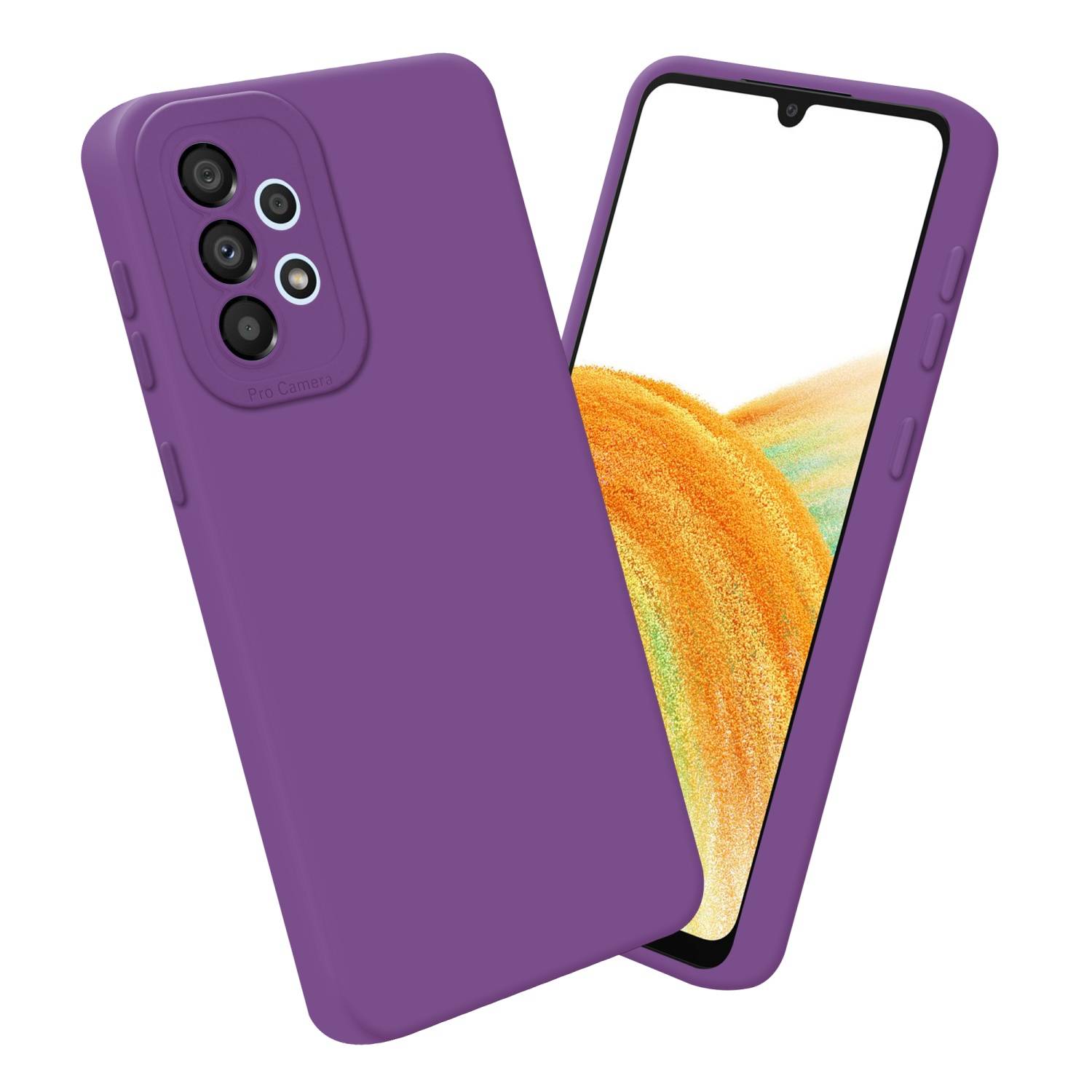 Cadorabo Hülle für Samsung Galaxy A72 4G / 5G Schutz Hülle in Lila TPU Silikon Etui Case Handyhülle