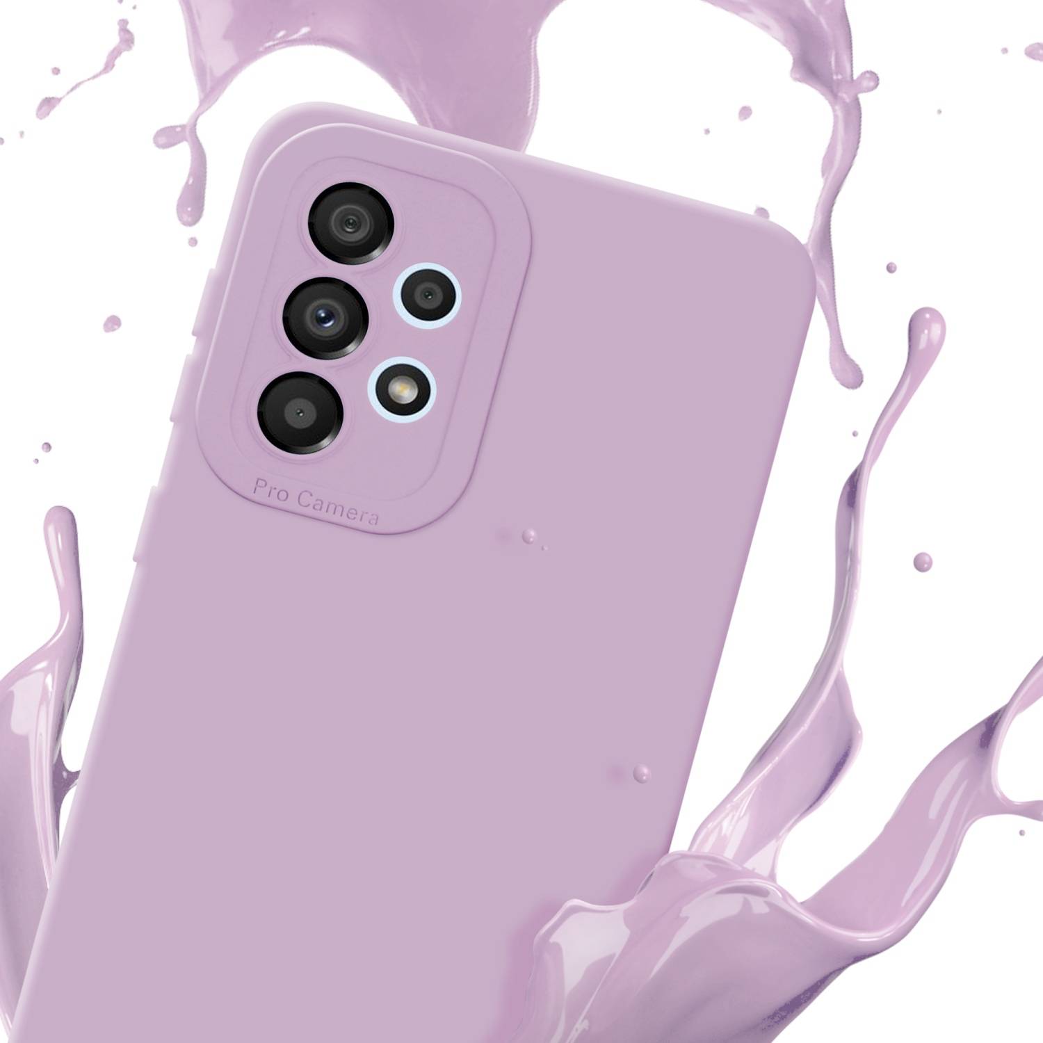 Cadorabo Hülle für Samsung Galaxy A72 4G / 5G Schutz Hülle in Rosa TPU Silikon Etui Case Handyhülle