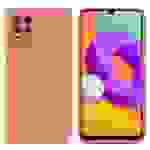 Cadorabo Hülle für Samsung Galaxy M22 / M32 4G Schutz Hülle in Orange TPU Silikon Etui Case Handyhülle