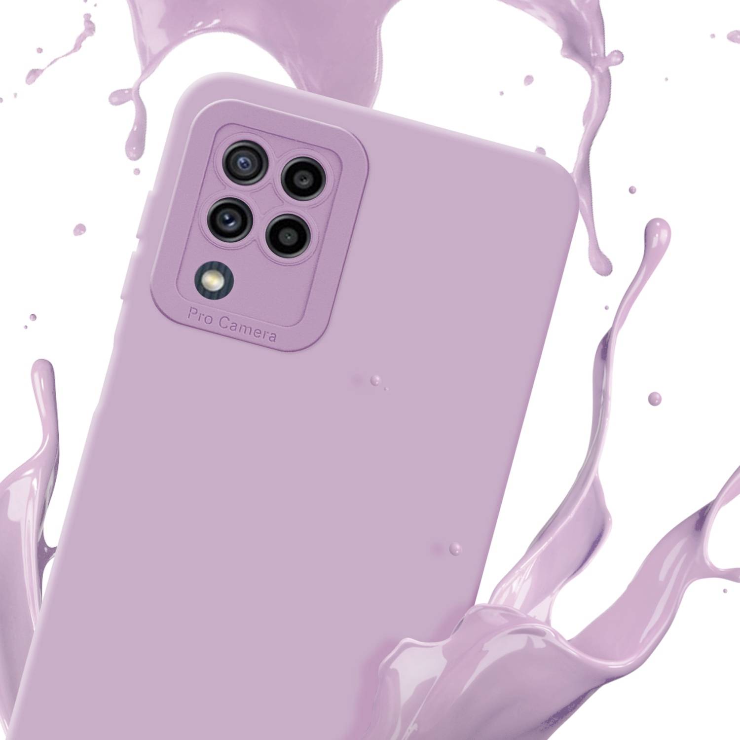 Cadorabo Hülle für Samsung Galaxy M22 / M32 4G Schutz Hülle in Rosa TPU Silikon Etui Case Handyhülle