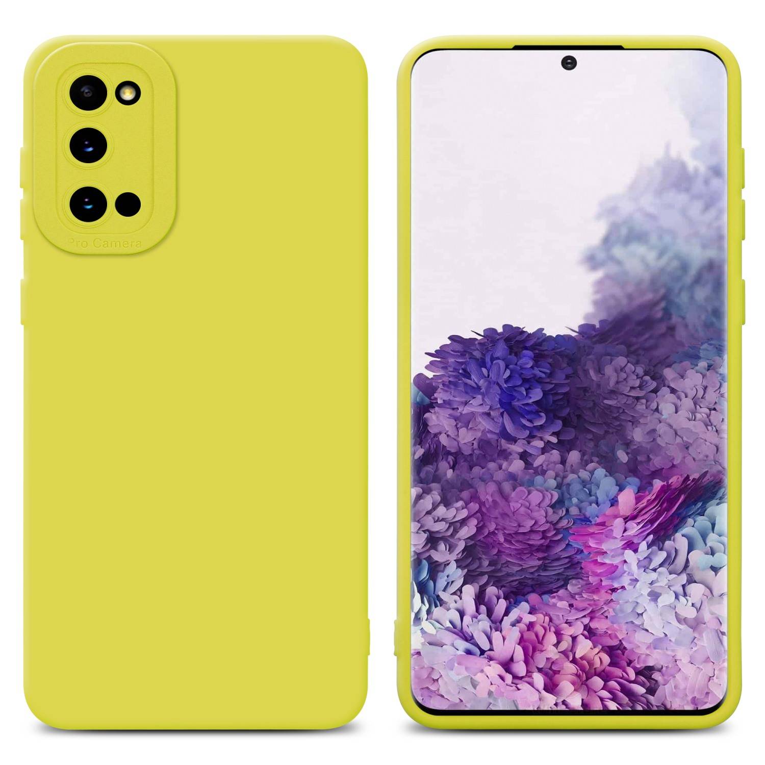 Cadorabo Hülle für Samsung Galaxy S20 Schutz Hülle in Gelb TPU Silikon Etui Case Handyhülle