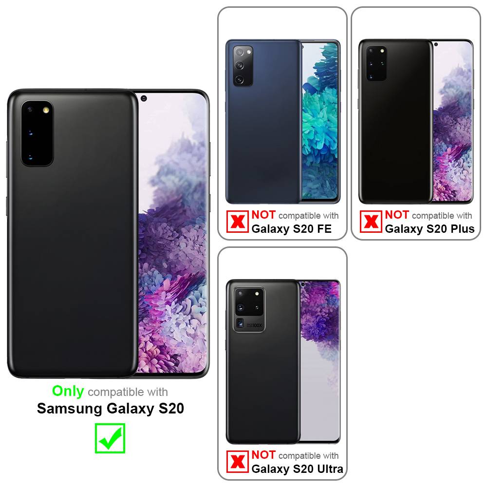 Cadorabo Hülle für Samsung Galaxy S20 Schutz Hülle in Weiß TPU Silikon Etui Case Handyhülle