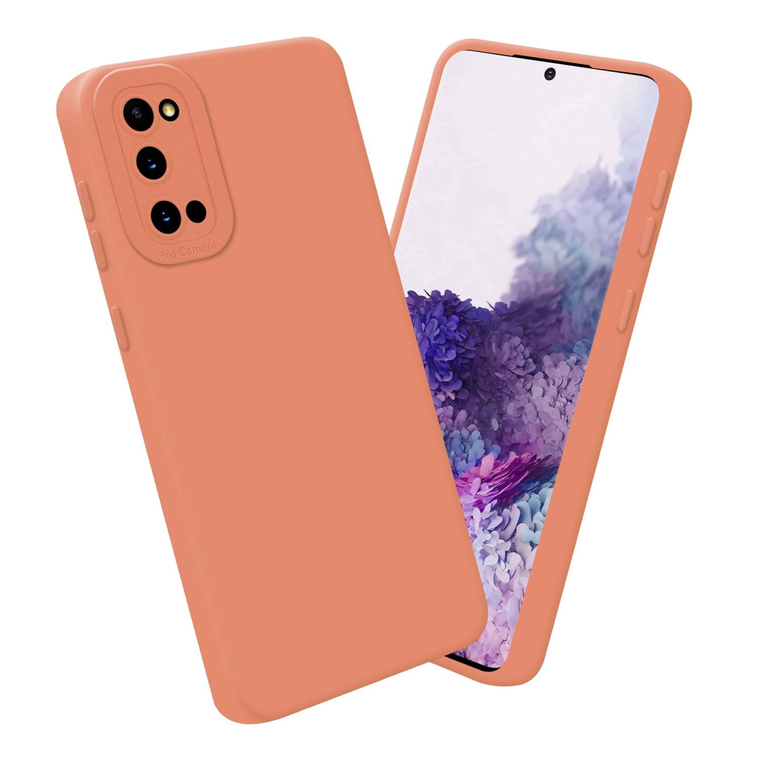 Cadorabo Hülle für Samsung Galaxy S20 Schutz Hülle in Orange TPU Silikon Etui Case Handyhülle