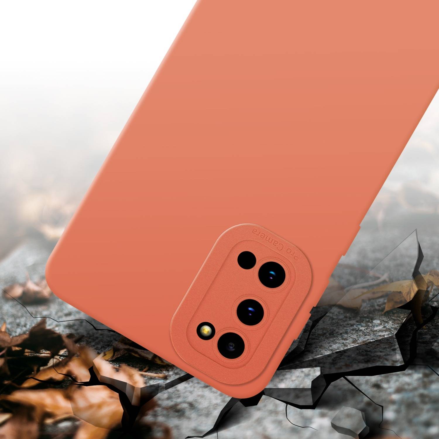Cadorabo Hülle für Samsung Galaxy S20 Schutz Hülle in Orange TPU Silikon Etui Case Handyhülle