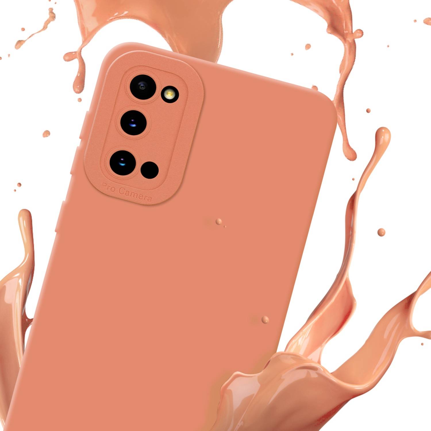 Cadorabo Hülle für Samsung Galaxy S20 Schutz Hülle in Orange TPU Silikon Etui Case Handyhülle
