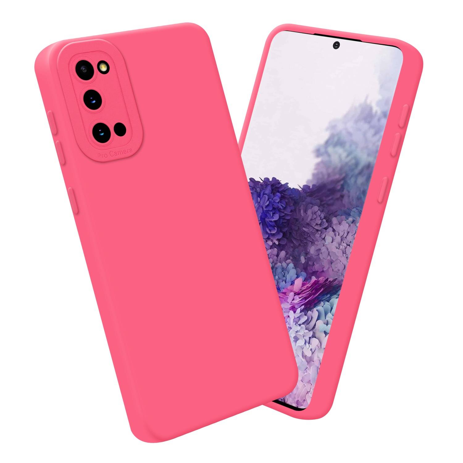 Cadorabo Hülle für Samsung Galaxy S20 Schutz Hülle in Rot TPU Silikon Etui Case Handyhülle