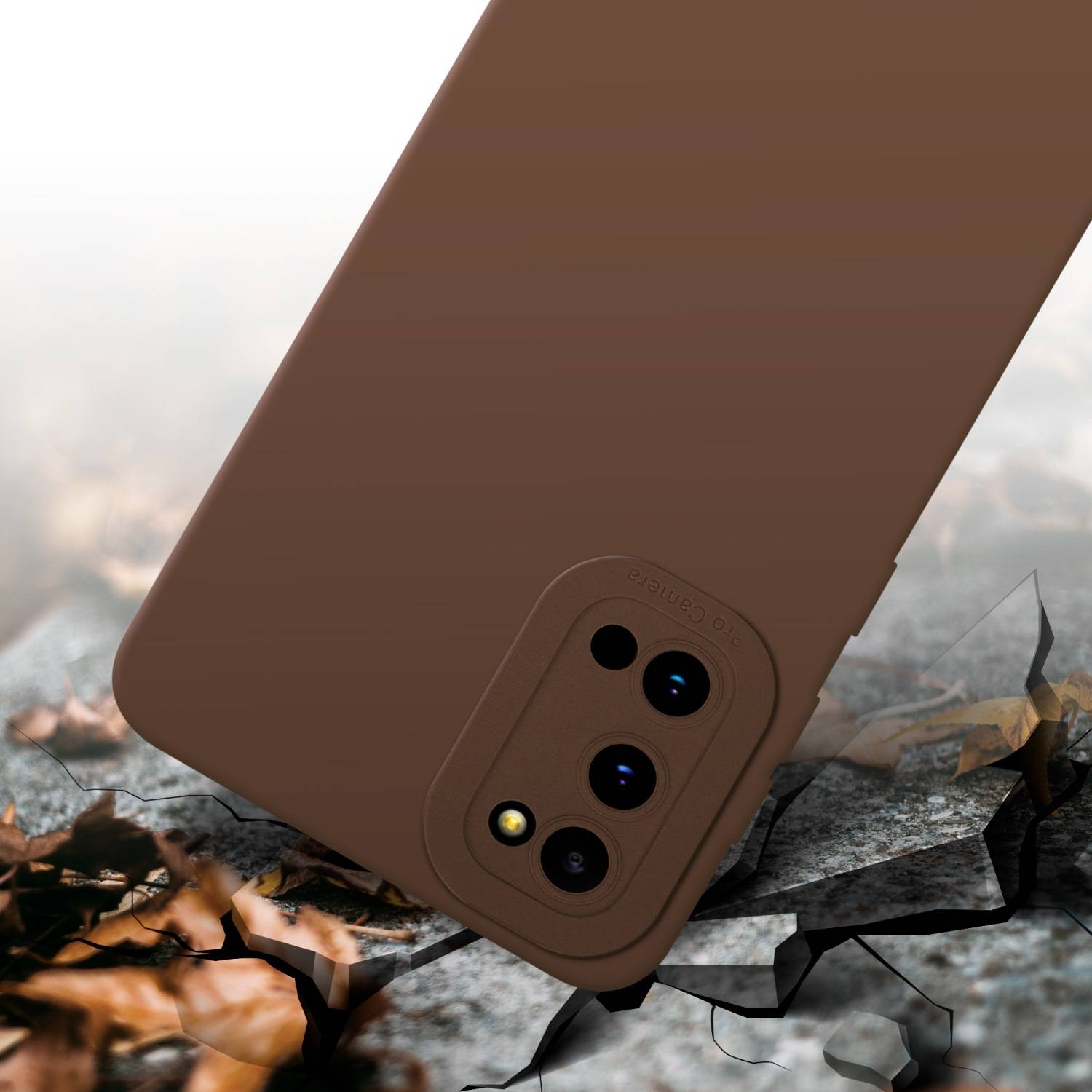 Cadorabo Hülle für Samsung Galaxy S20 Schutz Hülle in Braun TPU Silikon Etui Case Handyhülle