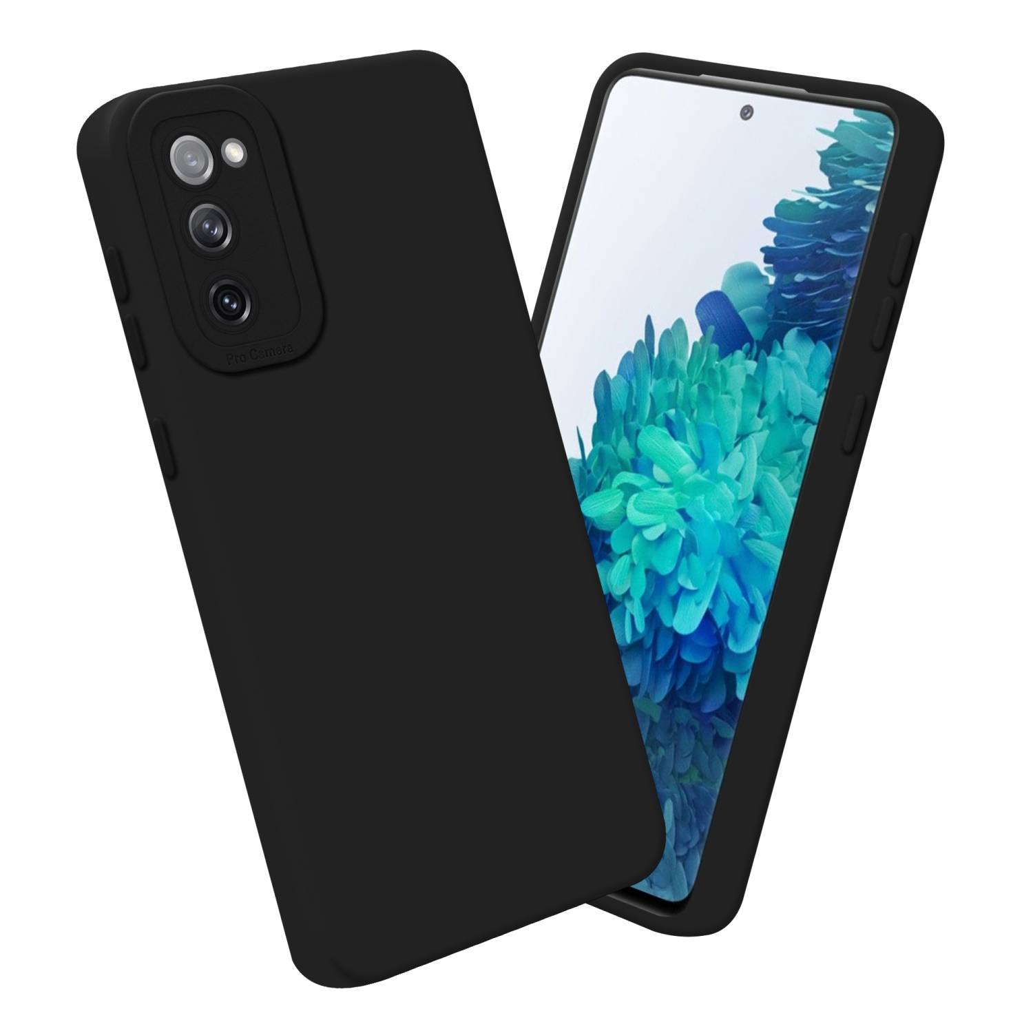 Cadorabo Hülle für Samsung Galaxy S20 FE Schutz Hülle in Schwarz TPU Silikon Etui Case Handyhülle