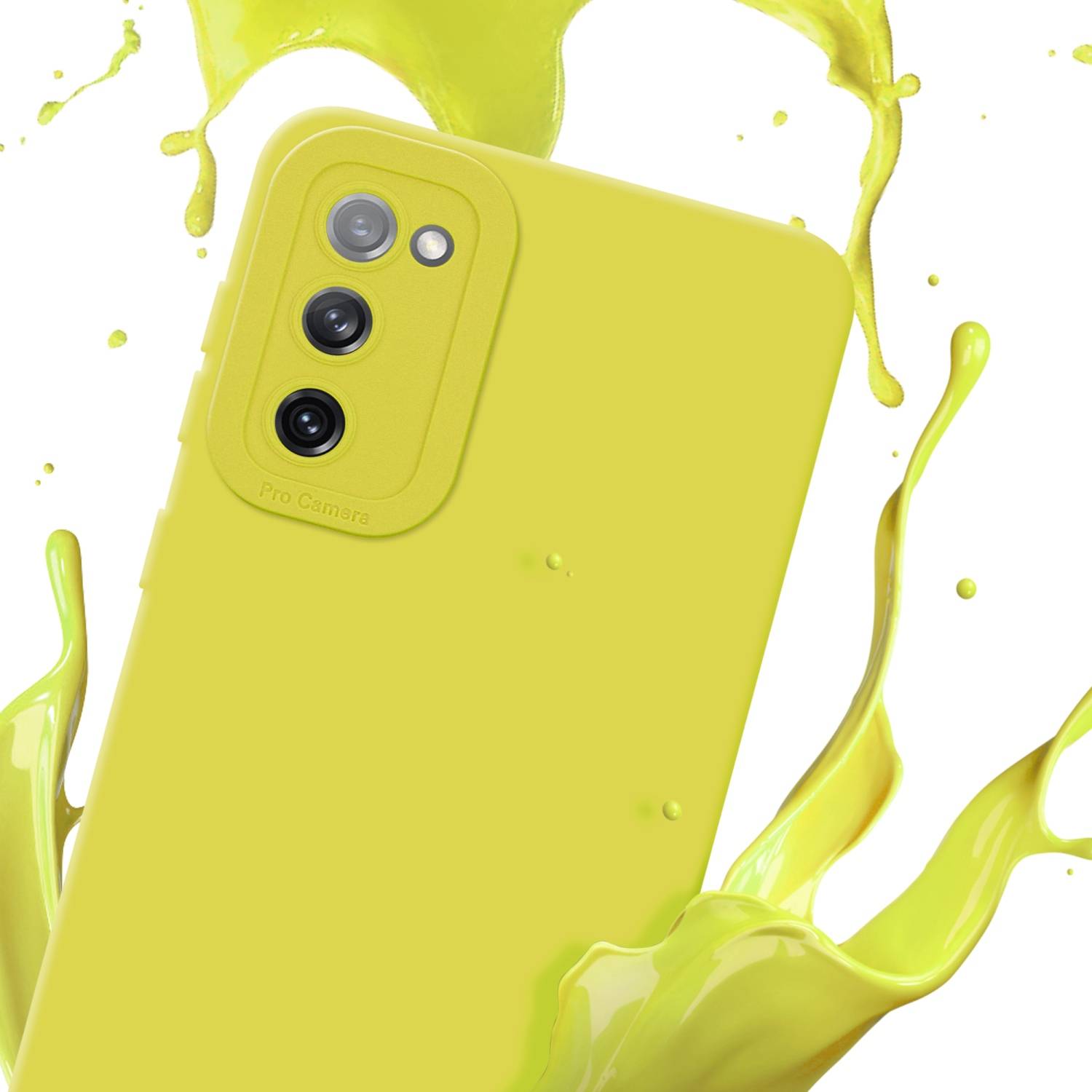 Cadorabo Hülle für Samsung Galaxy S20 FE Schutz Hülle in Gelb TPU Silikon Etui Case Handyhülle