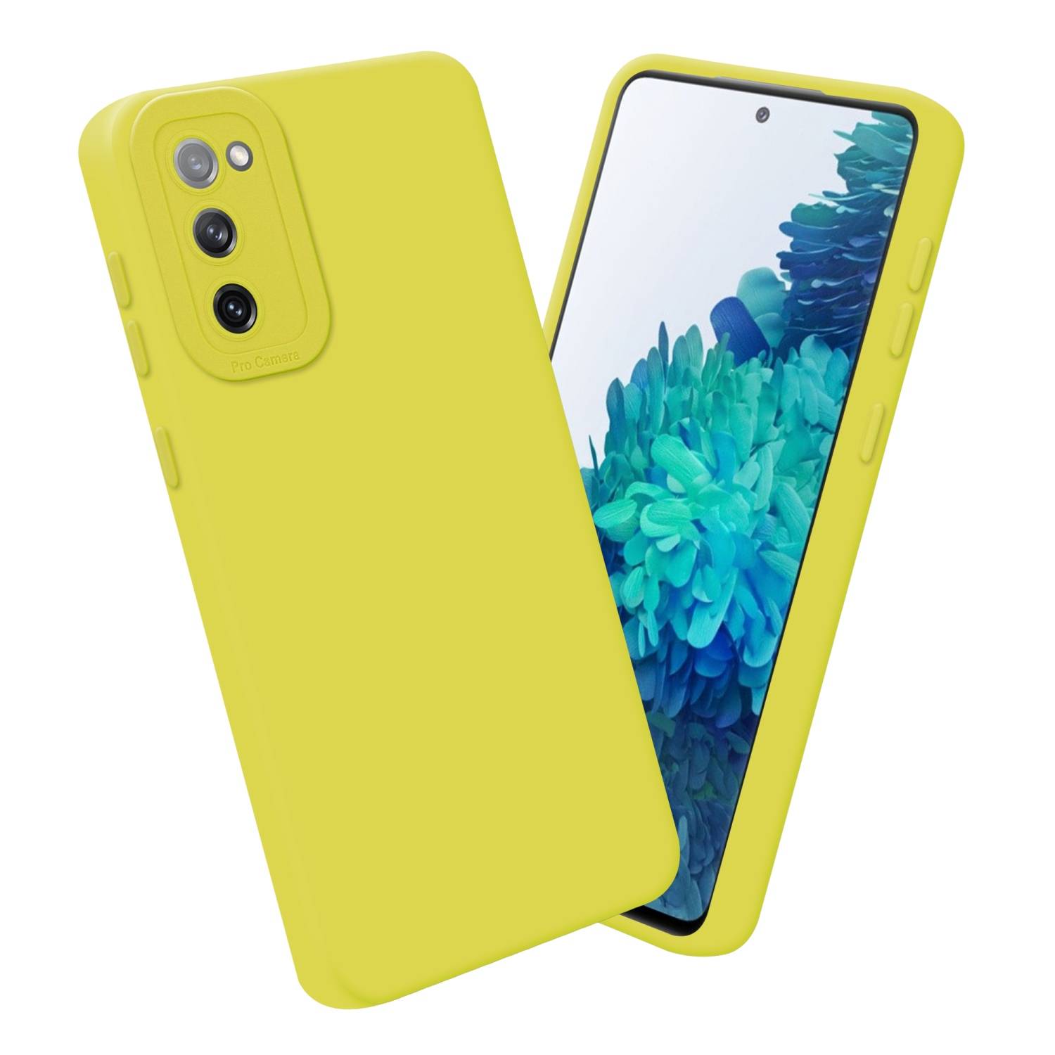 Cadorabo Hülle für Samsung Galaxy S20 FE Schutz Hülle in Gelb TPU Silikon Etui Case Handyhülle