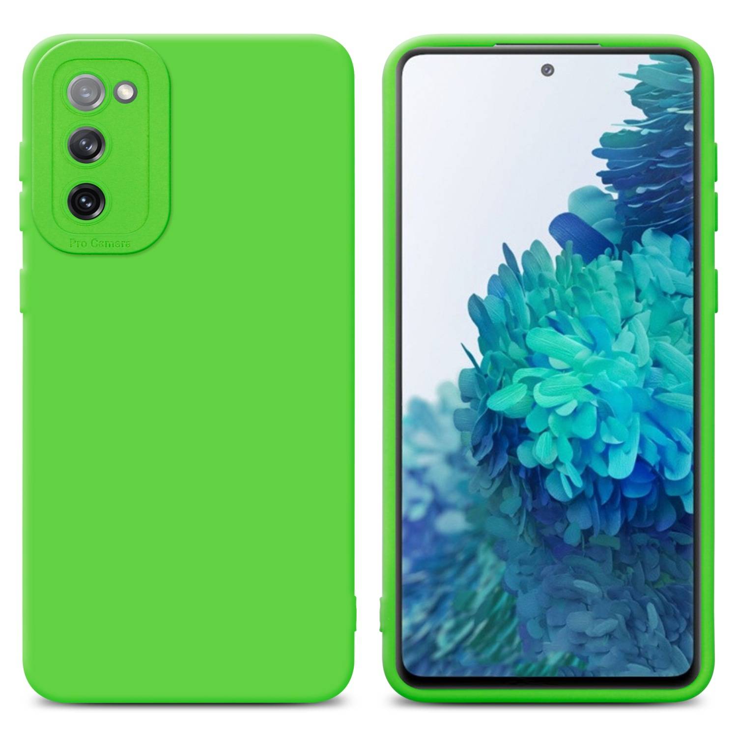 Cadorabo Hülle für Samsung Galaxy S20 FE Schutz Hülle in Grün TPU Silikon Etui Case Handyhülle