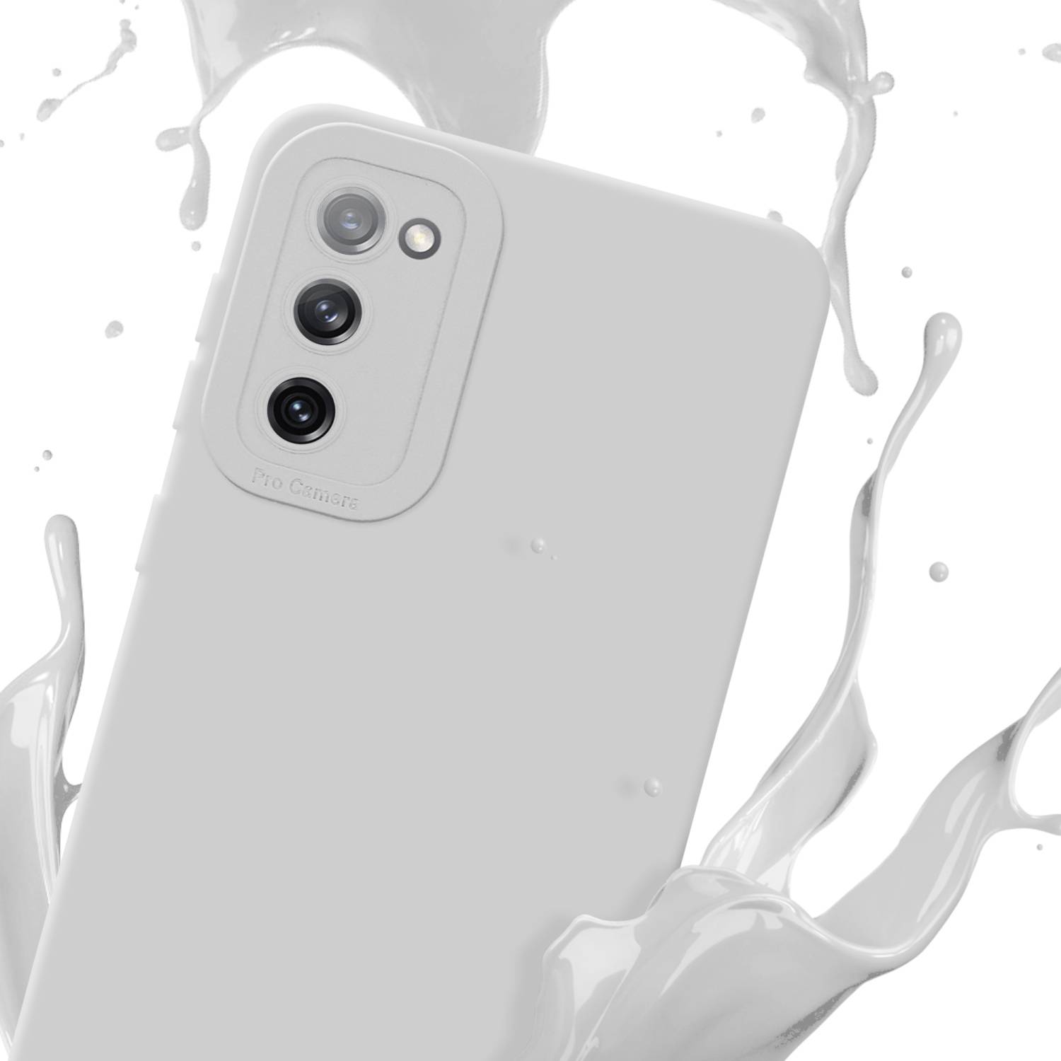 Cadorabo Hülle für Samsung Galaxy S20 FE Schutz Hülle in Weiß TPU Silikon Etui Case Handyhülle