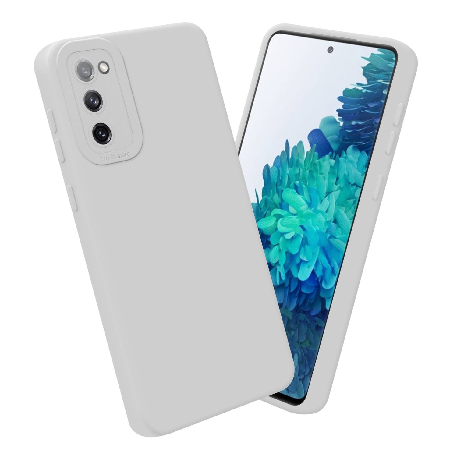 Cadorabo Hülle für Samsung Galaxy S20 FE Schutz Hülle in Weiß TPU Silikon Etui Case Handyhülle
