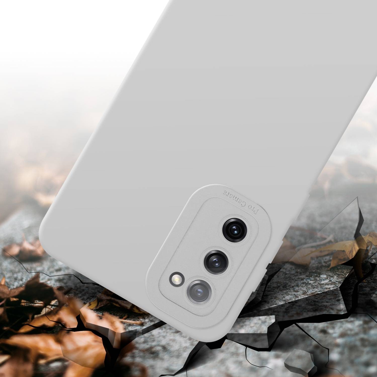 Cadorabo Hülle für Samsung Galaxy S20 FE Schutz Hülle in Weiß TPU Silikon Etui Case Handyhülle