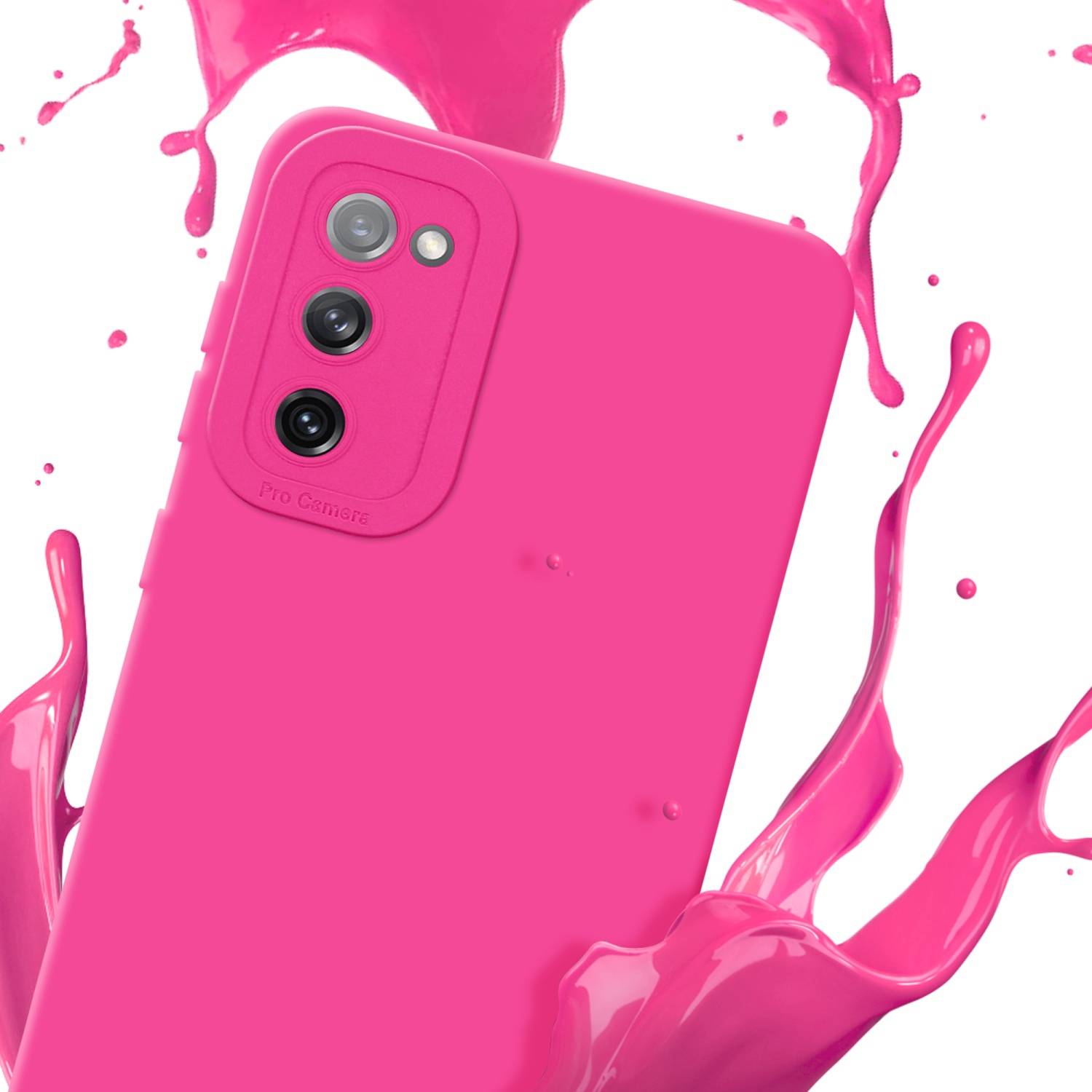 Cadorabo Hülle für Samsung Galaxy S20 FE Schutz Hülle in Pink TPU Silikon Etui Case Handyhülle