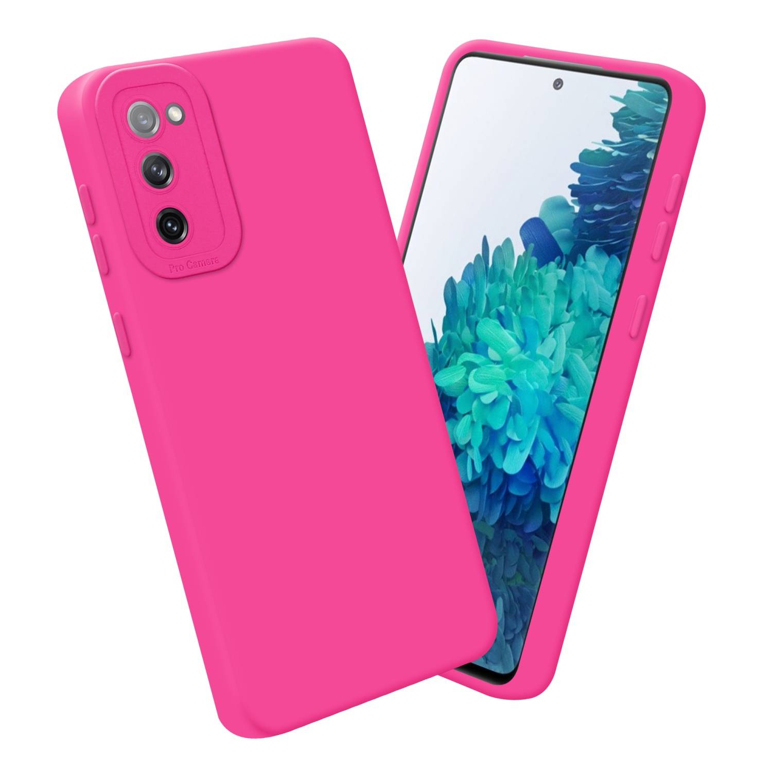 Cadorabo Hülle für Samsung Galaxy S20 FE Schutz Hülle in Pink TPU Silikon Etui Case Handyhülle
