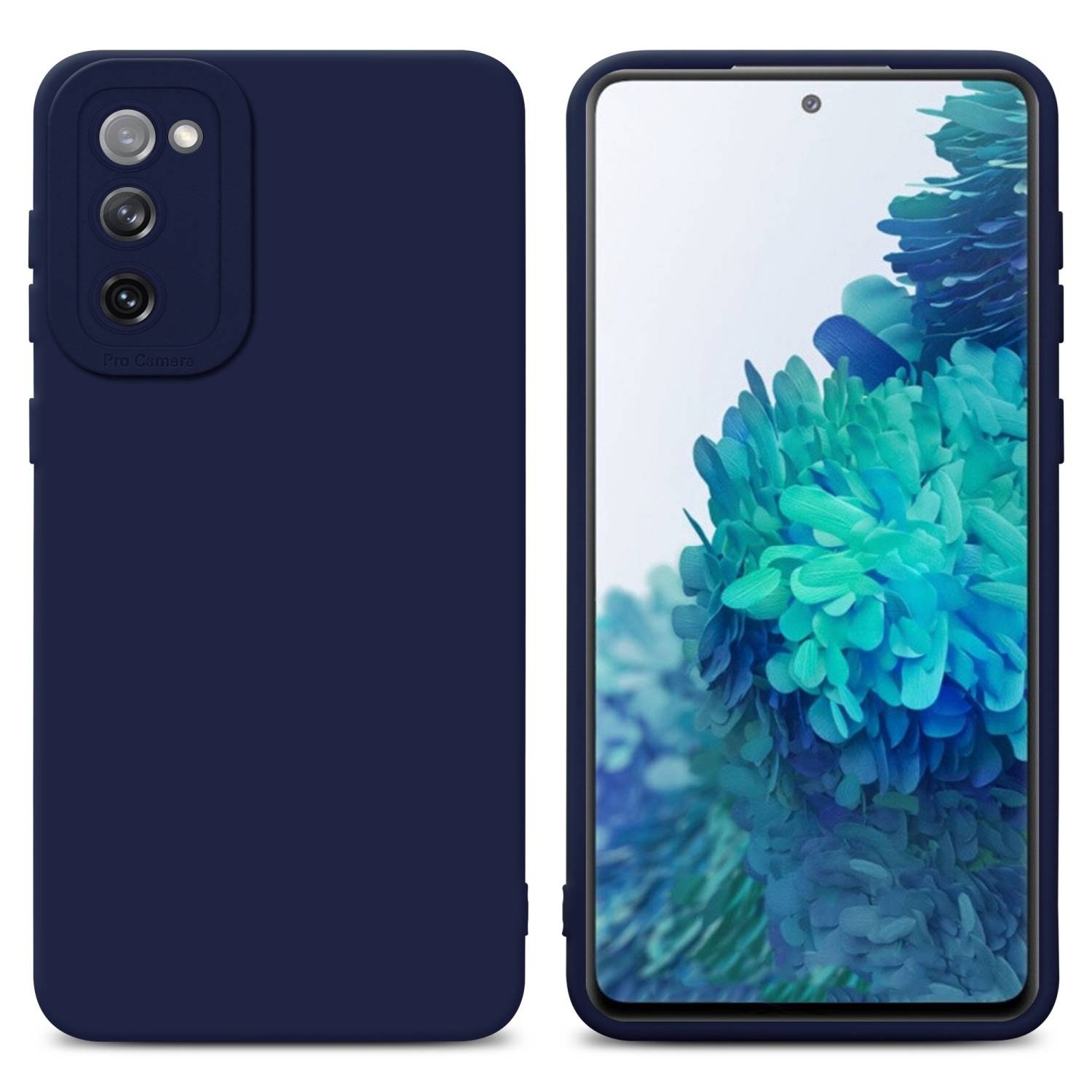 Cadorabo Hülle für Samsung Galaxy S20 FE Schutz Hülle in Blau TPU Silikon Etui Case Handyhülle