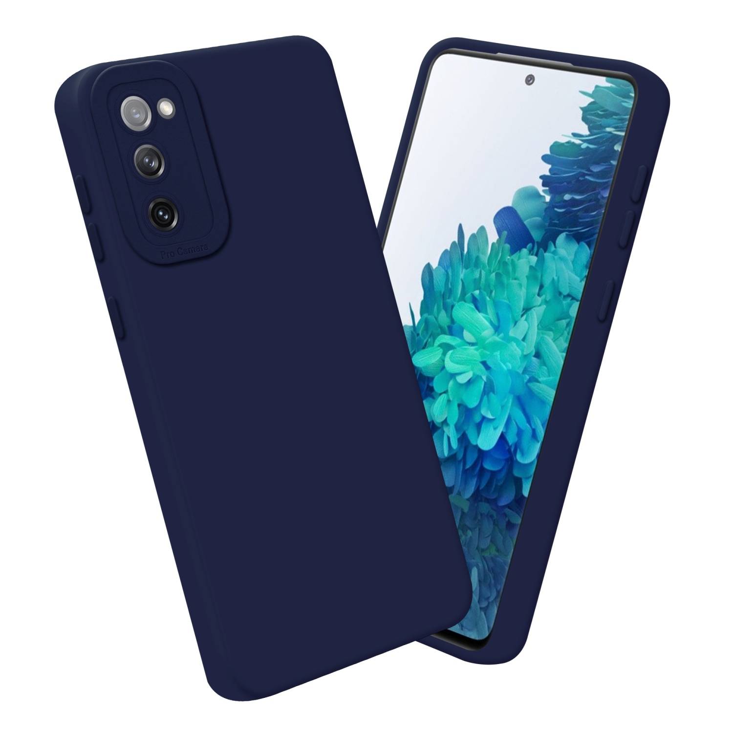 Cadorabo Hülle für Samsung Galaxy S20 FE Schutz Hülle in Blau TPU Silikon Etui Case Handyhülle