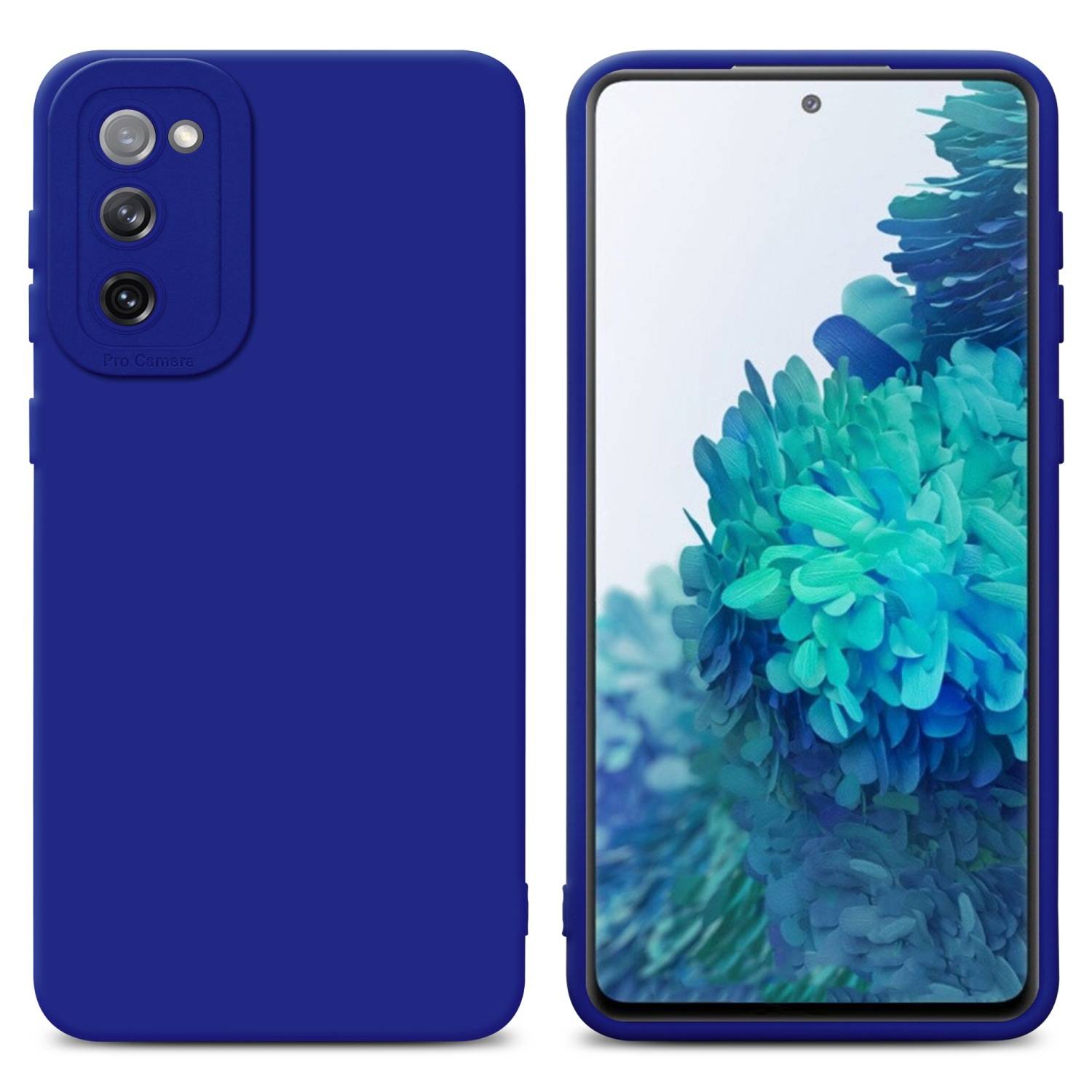 Cadorabo Hülle für Samsung Galaxy S20 FE Schutz Hülle in Blau TPU Silikon Etui Case Handyhülle
