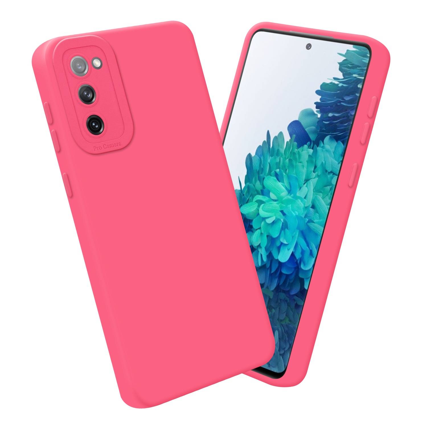 Cadorabo Hülle für Samsung Galaxy S20 FE Schutz Hülle in Rot TPU Silikon Etui Case Handyhülle