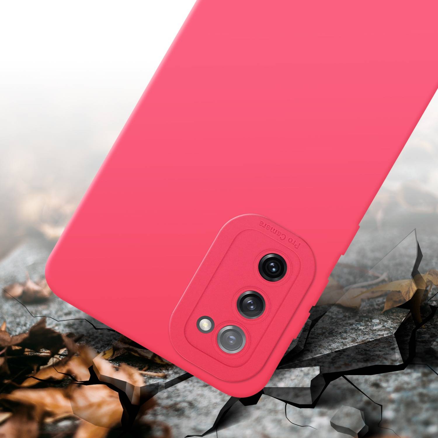 Cadorabo Hülle für Samsung Galaxy S20 FE Schutz Hülle in Rot TPU Silikon Etui Case Handyhülle