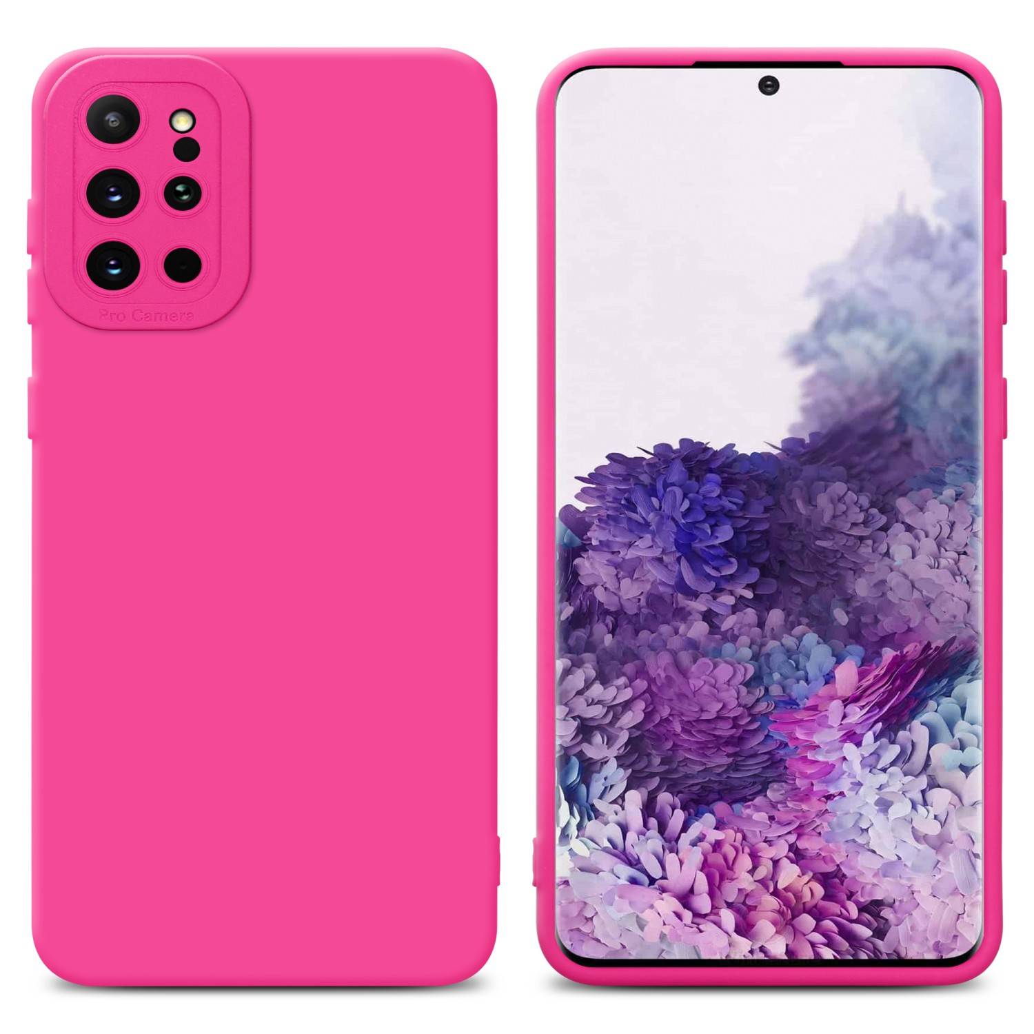 Cadorabo Hülle für Samsung Galaxy S20 PLUS Schutz Hülle in Pink TPU Silikon Etui Case Handyhülle