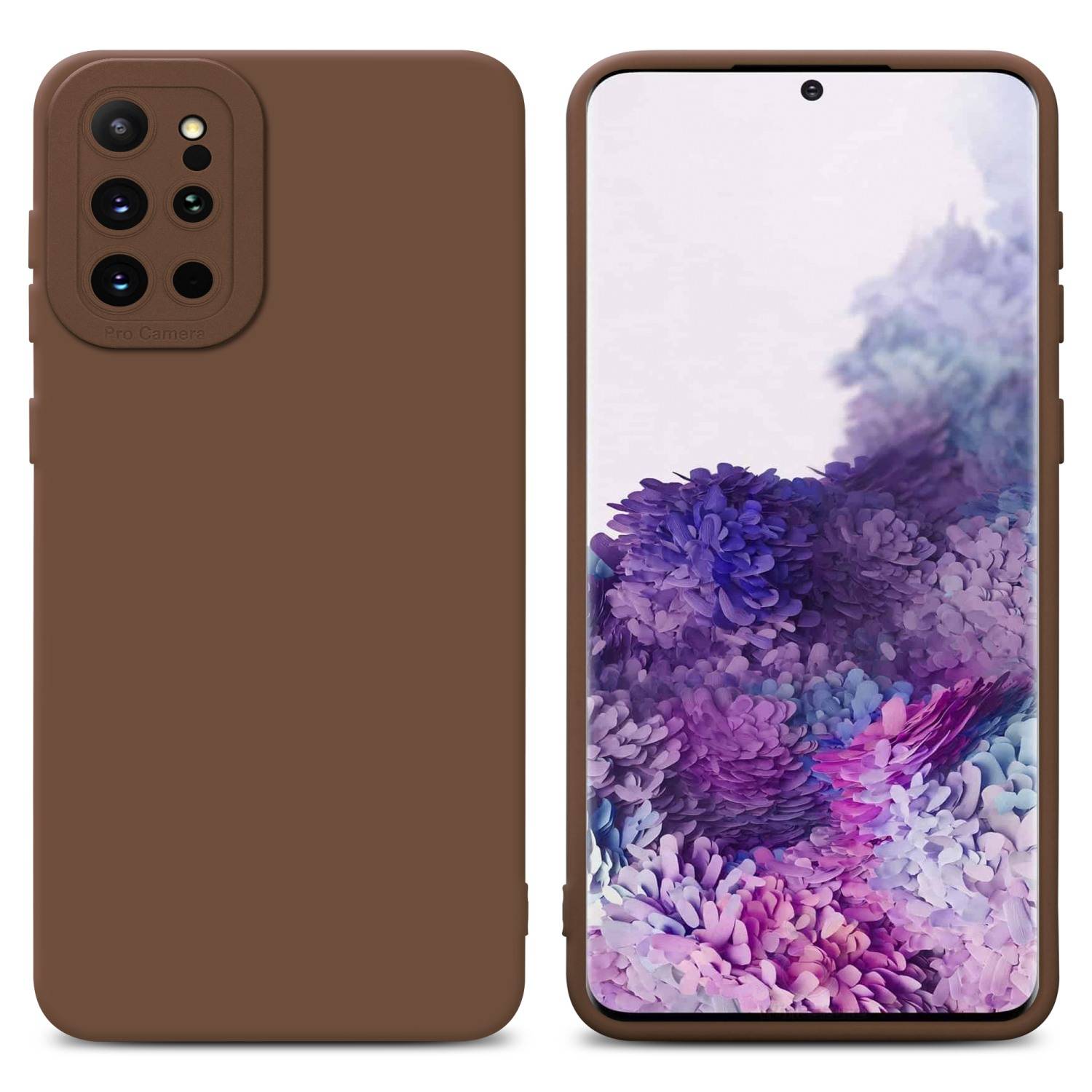 Cadorabo Hülle für Samsung Galaxy S20 PLUS Schutz Hülle in Braun TPU Silikon Etui Case Handyhülle