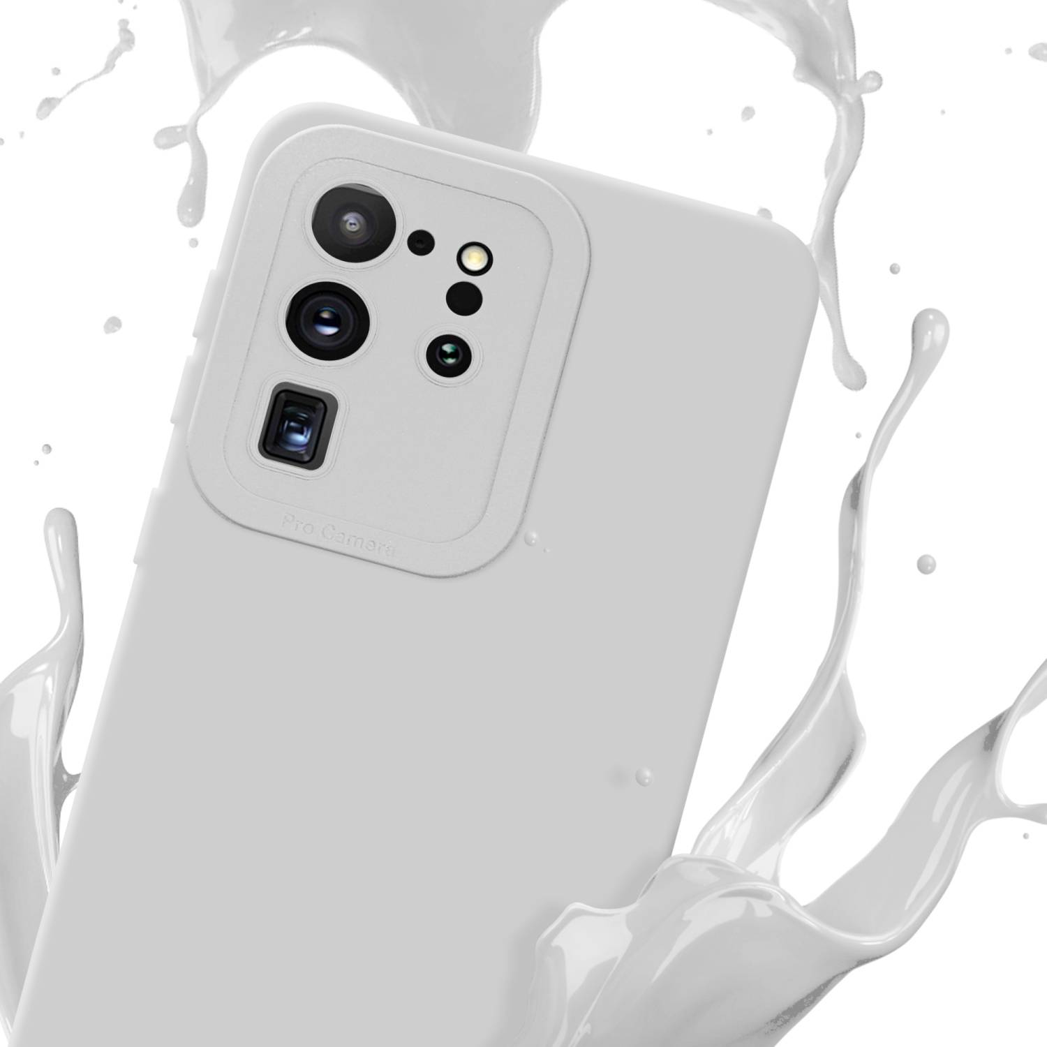 Cadorabo Hülle für Samsung Galaxy S20 ULTRA Schutz Hülle in Weiß TPU Silikon Etui Case Handyhülle