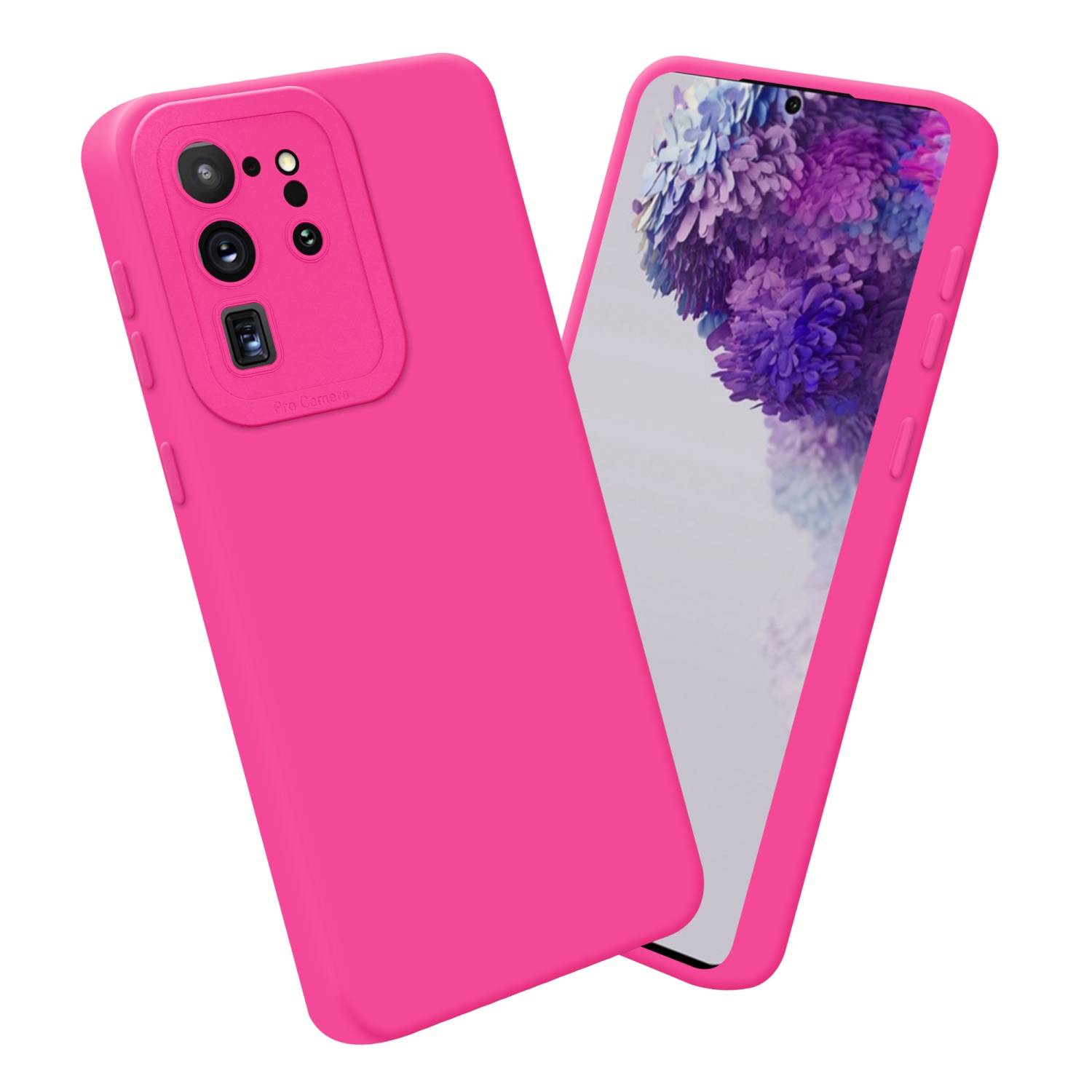 Cadorabo Hülle für Samsung Galaxy S20 ULTRA Schutz Hülle in Pink TPU Silikon Etui Case Handyhülle