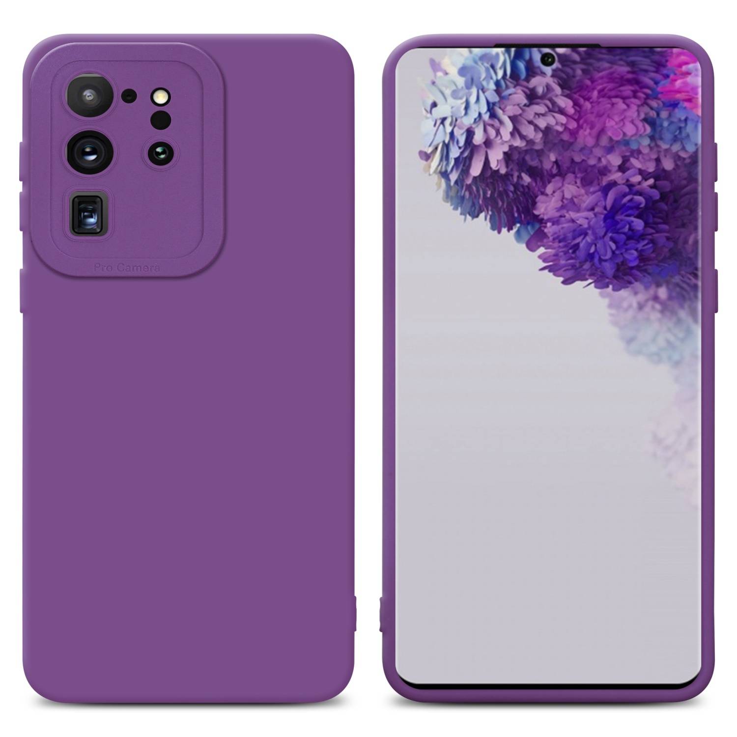 Cadorabo Hülle für Samsung Galaxy S20 ULTRA Schutz Hülle in Lila TPU Silikon Etui Case Handyhülle